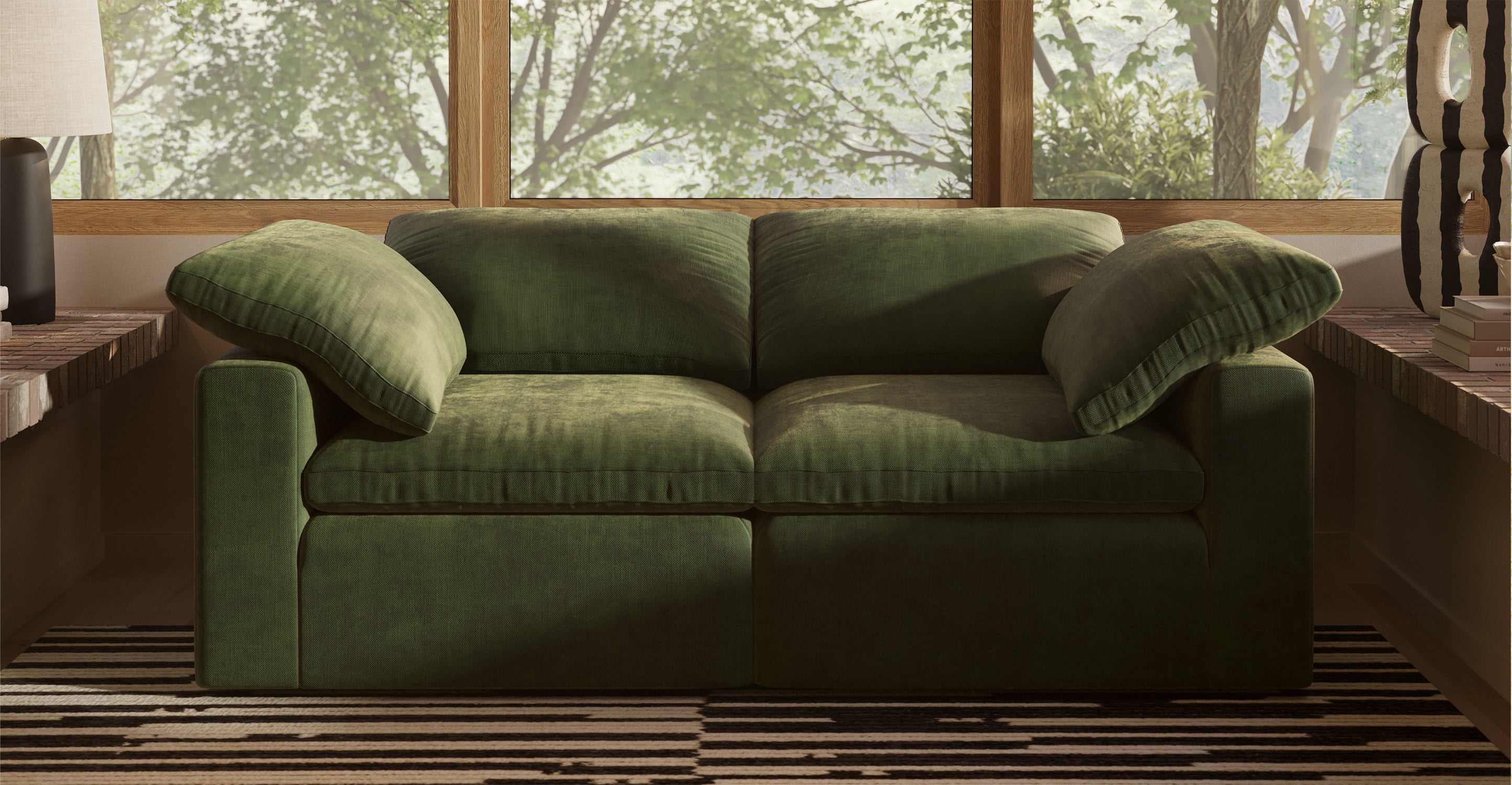 2-Seat Aspen Modular Sofa - Modern Sectional Couch for Small Spaces, Living Room, Apartment & Office - Comfortable & Stylish Home Furniture