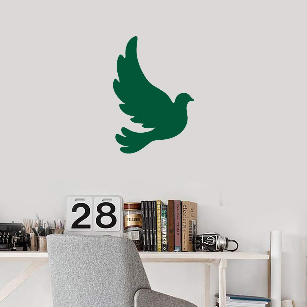 Premium Waterproof Vinyl Decal Stickers - Set of 2 Dove Silhouette (Green) for Laptop, Phone, Helmet, Car Window, Bumper, Mug, Cup, Door & Wall Decoration - Perfect for DIY Home Decor, Personalizing Gadgets & Vehicle Customization