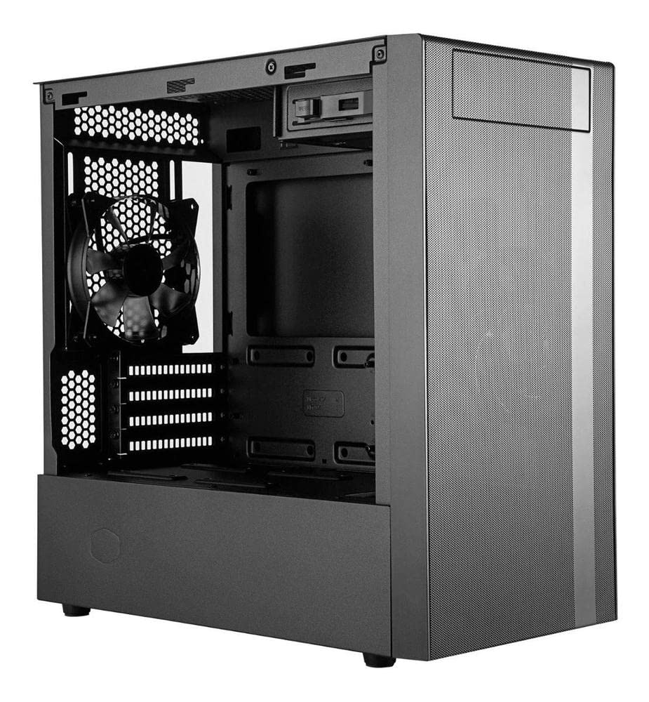Cooler Master MasterBox NR400 Micro-ATX PC Case - Mesh Front Panel for Optimal Airflow, Minimalist Design, Tempered Glass Side Panel, Single Headset Jack - Perfect for Gaming Rigs & Compact Workstations
