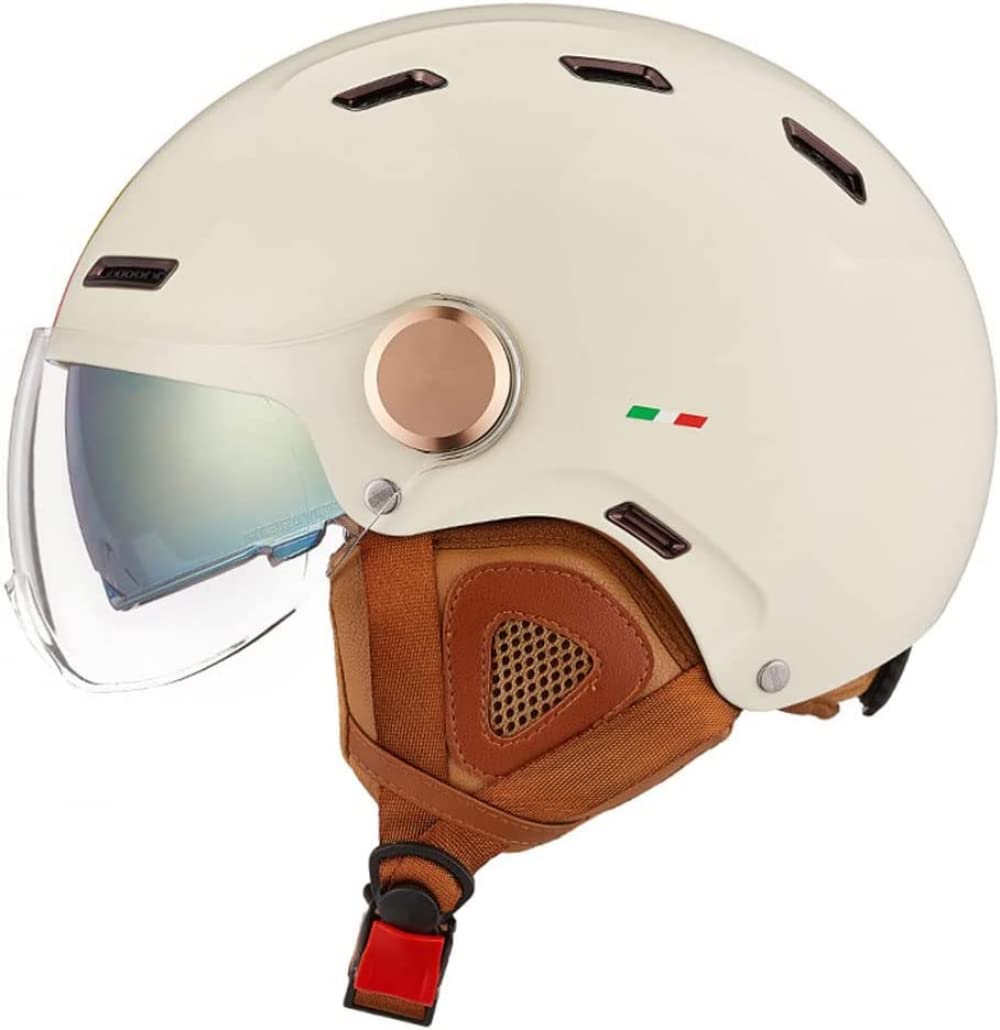 Vintage Retro Half Helmet for Men & Women - DOT Approved Open Face Motorcycle Helmet for Street Bike, Scooter, Vespa & Moped - Lightweight Summer Riding Gear for Urban Commuting & Casual Cruising