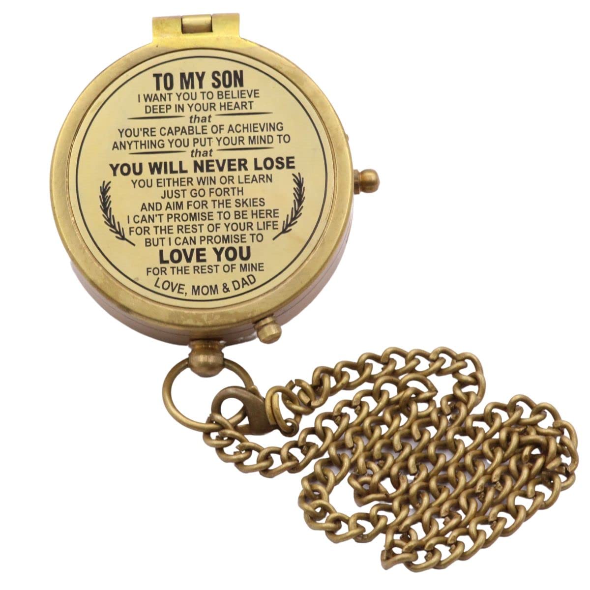 Personalized Engraved Compass Gift for Son - 