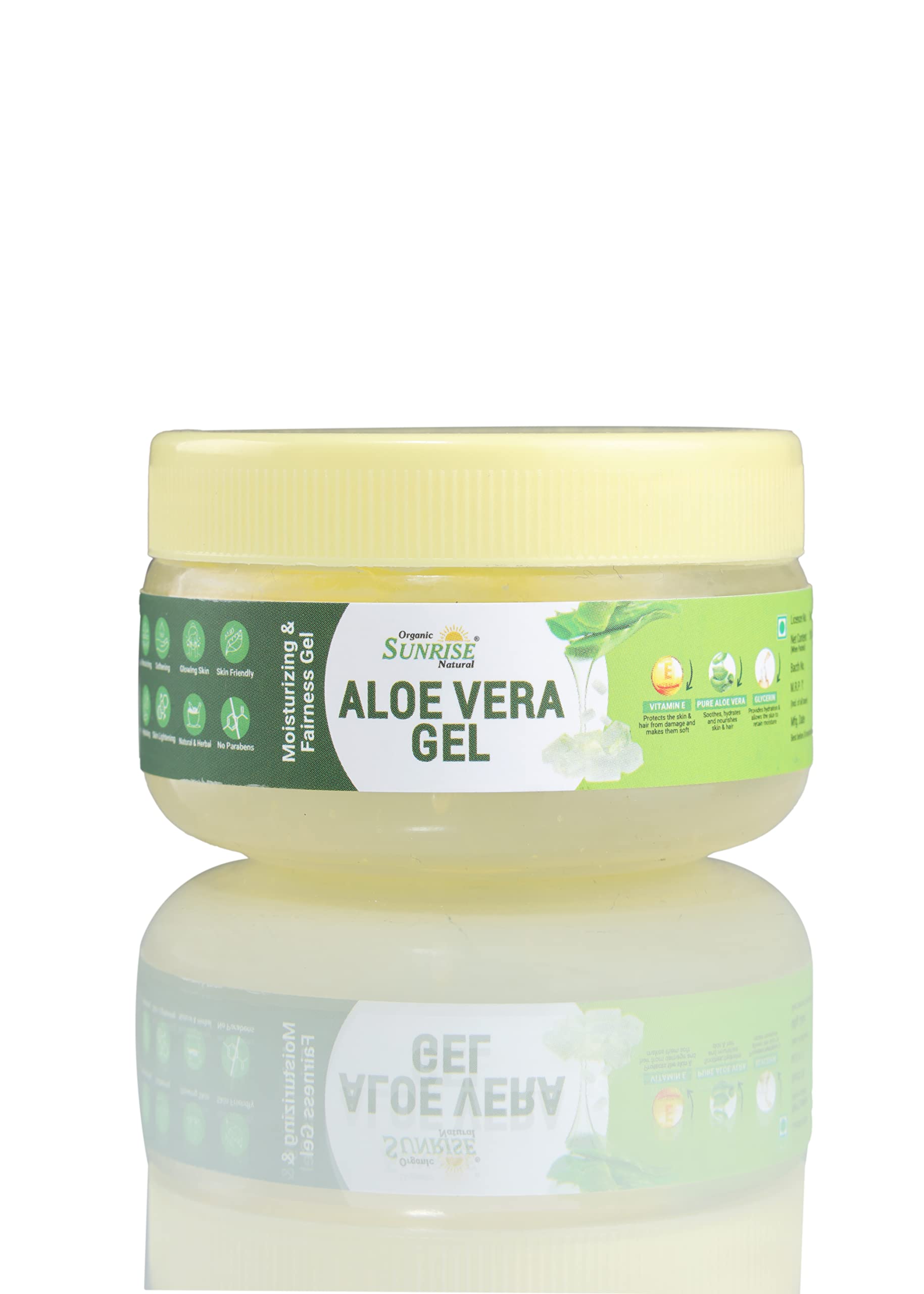 Natural Aloe Vera Gel for Face & Skin - 100% Pure Moisturizing Sunburn Relief, After Sun Care, Hair Treatment - 100g | Perfect for Sunburn, Dry Skin, Acne & Hair Hydration