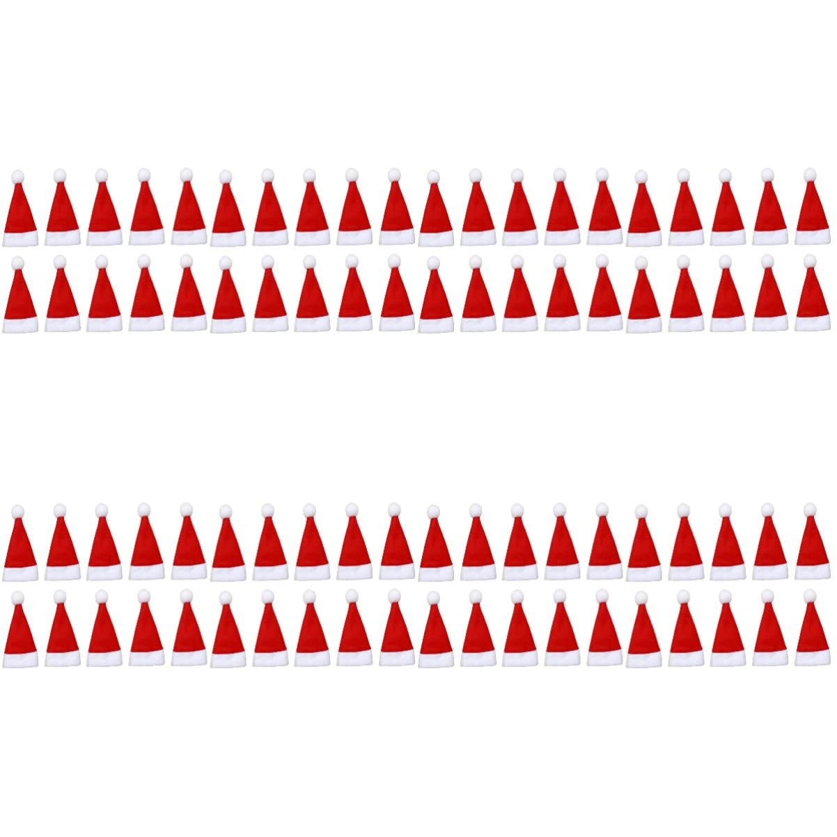 PRETYZOOM 8-Piece Mini Christmas Santa Hats & 36-Piece Silverware Holders Set - Festive Santa Hat Bottle Covers for Holiday Parties, Xmas Decorations, and Dining Table Accessories