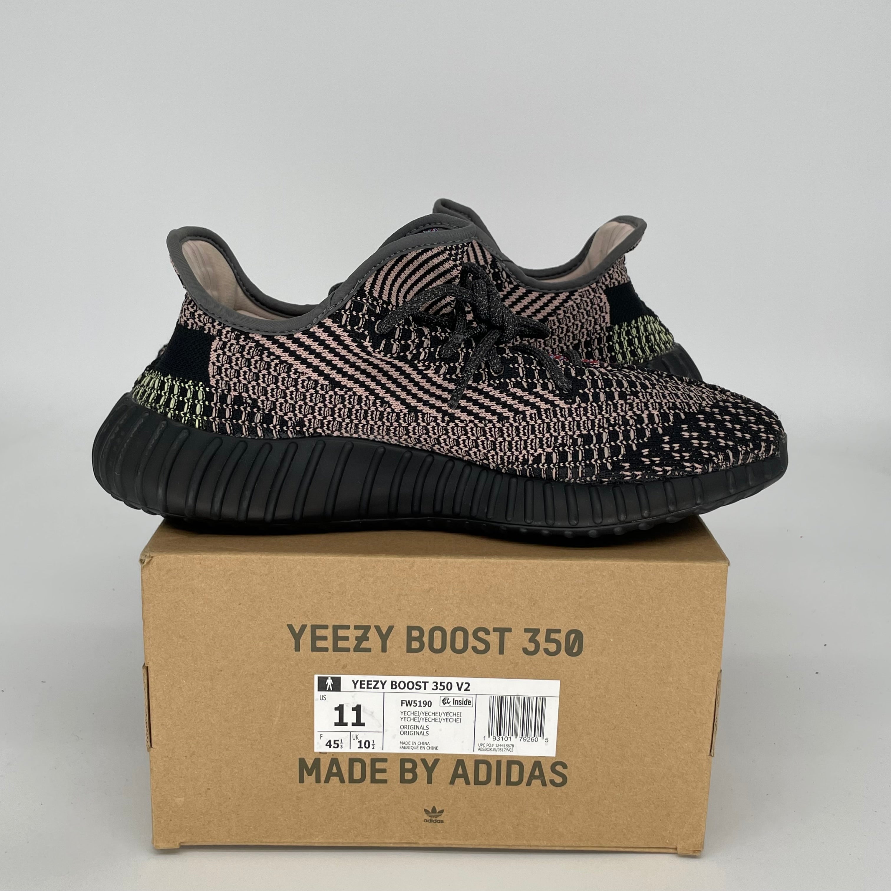 Adidas Yeezy Boost 350 V2 Yechiel - Men's Running Shoes Size 11 | FW5190 | Comfortable Sneakers for Casual Wear, Gym & Street Fashion