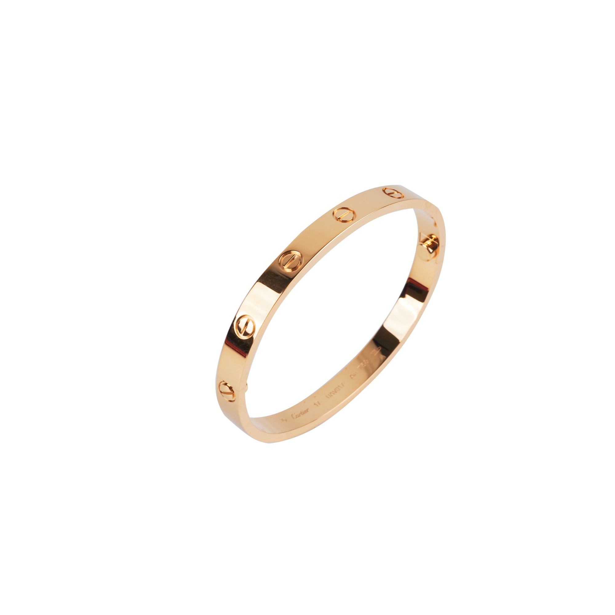 Cartier Love Bracelet 18K Yellow Gold Size 17 - Luxury Jewelry Gift for Women, Anniversary & Valentine's Day Present