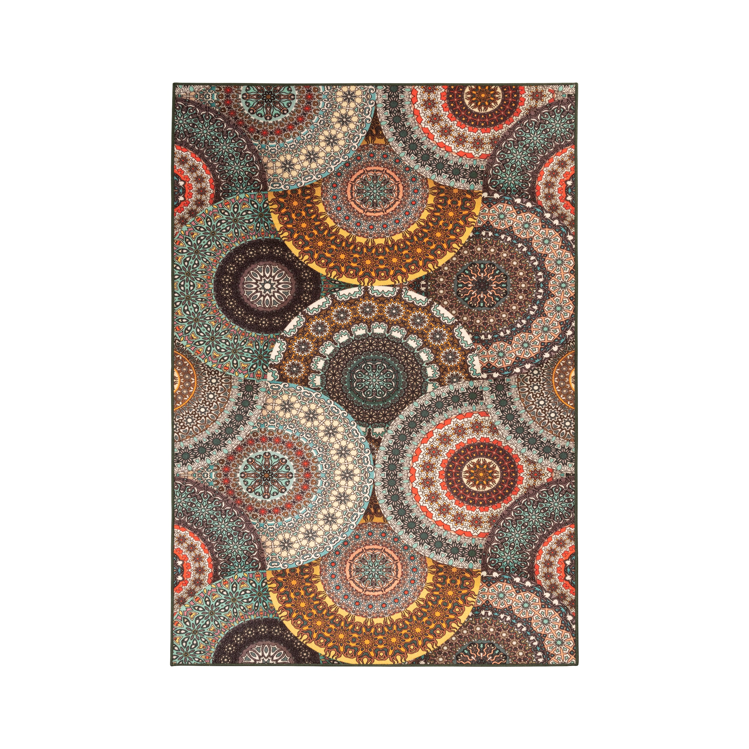 Evaline Bohemian Medallion Non-Slip Indoor/Outdoor Area Rug - Perfect for Living Room, Bedroom, Patio & Deck Decor