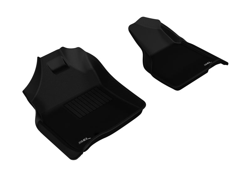 3D MAXpider Kagu Custom Fit Floor Mats for 2009-2012 Dodge Ram 1500 Regular Cab - 1st Row All-Weather Protection (Black) | Perfect for Trucks, Off-Roading & Daily Commute
