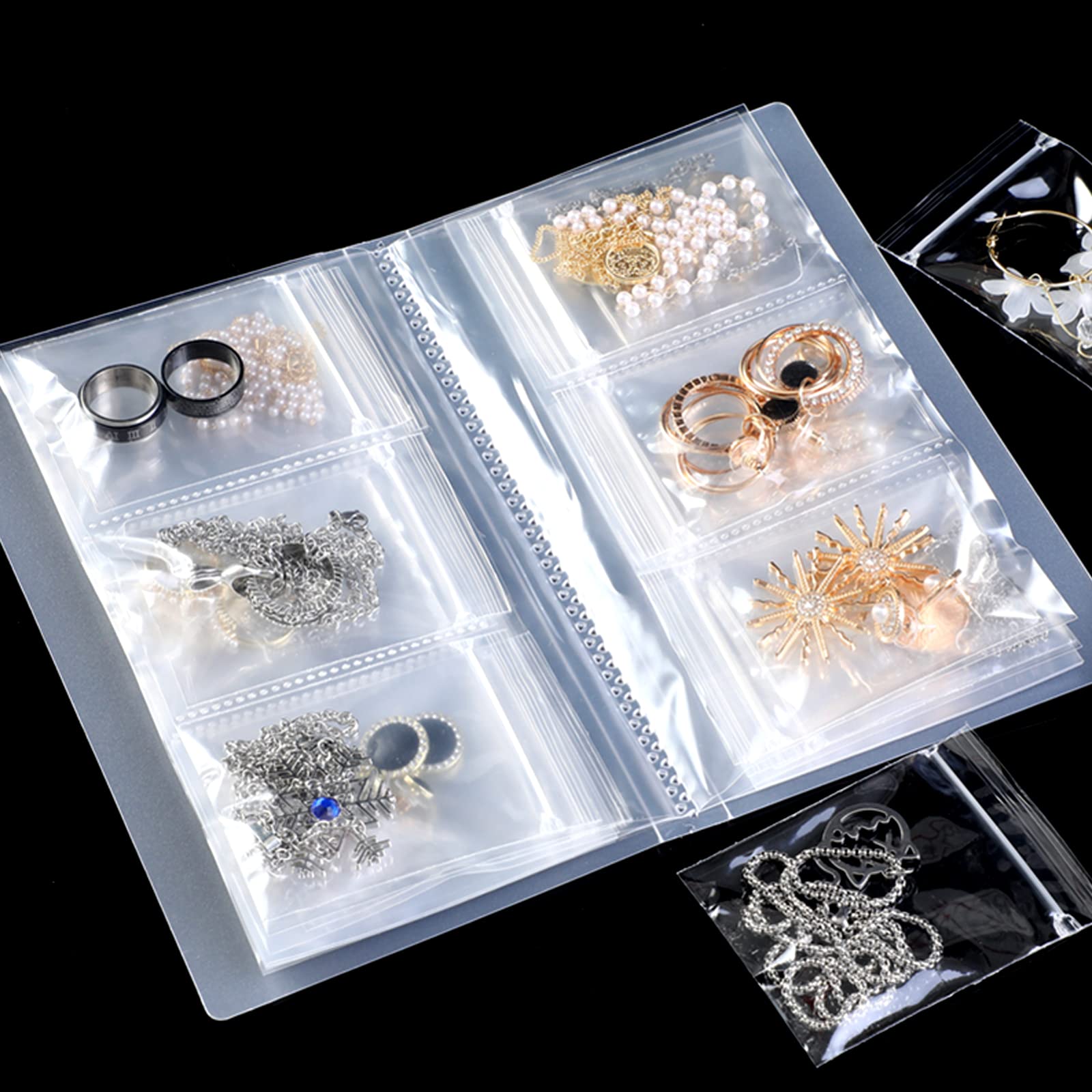 Transparent Jewelry Storage Book Organizer - 84 Grids + 30 Bags for Earrings, Necklaces, Bracelets & Rings | Portable Anti-Oxidation Jewelry Case | Perfect for Travel, Home & Gift Giving