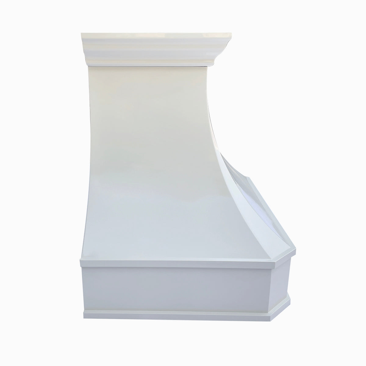 Premium RHM Curved Stainless Steel Kitchen Range Hood with Corner Design & Crown Molding - H3 C 2CWAC Model - Perfect for Modern Kitchens, Restaurants & Open-Concept Homes