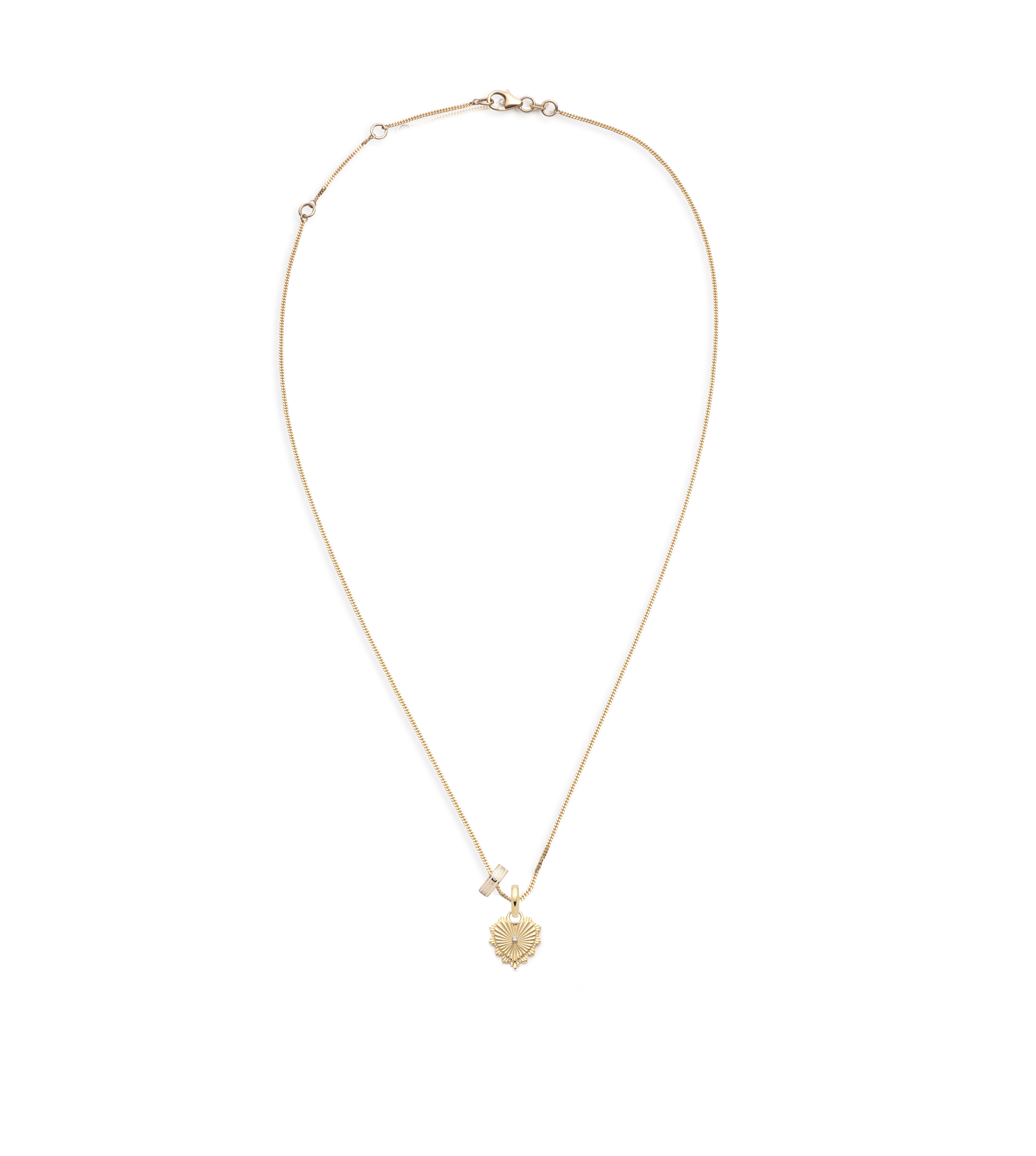 True Love & Wholeness Diamond Cut Curb Chain Necklace - 14K Gold Plated Women's Jewelry for Anniversary, Valentine's Day & Special Occasions
