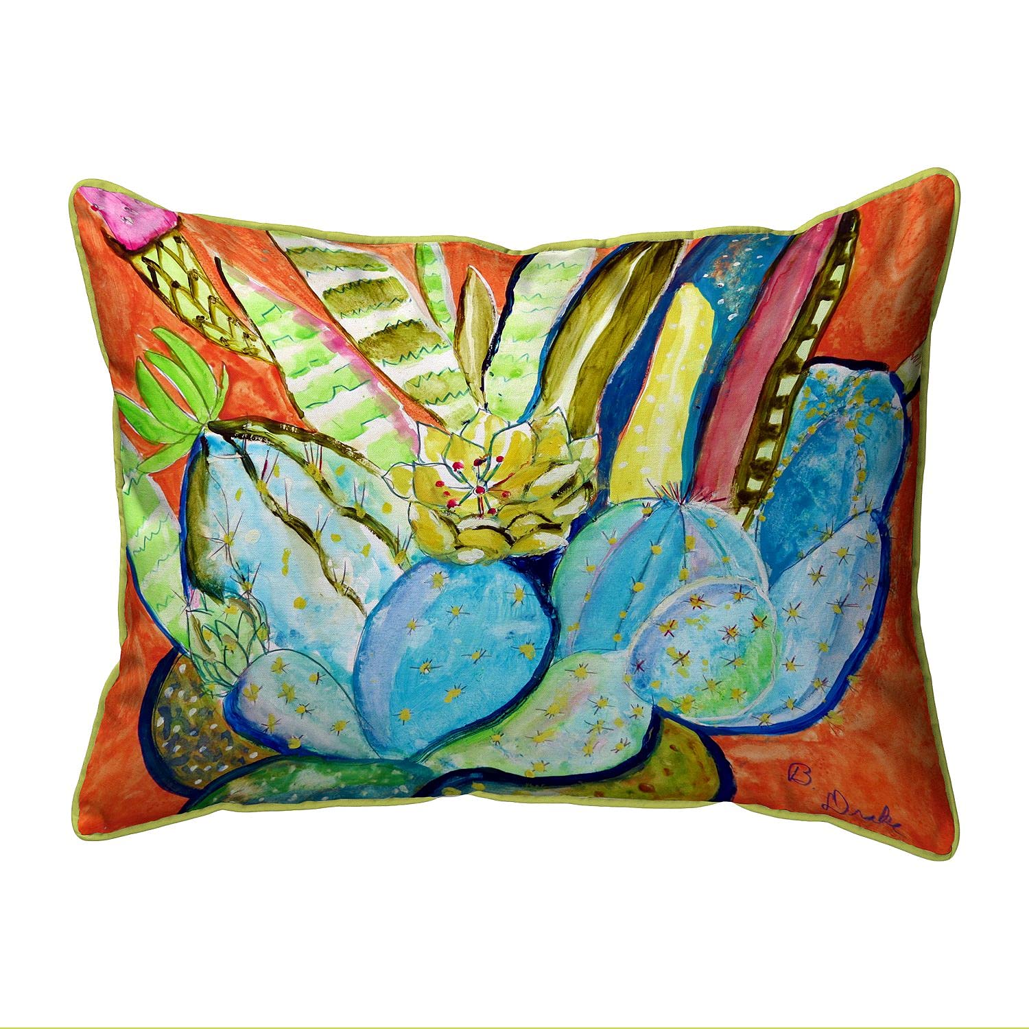 Betsy Drake ZP754 Decorative Throw Pillow 20x24 Inches - Multi-Color Soft Cushion for Sofa, Bed & Living Room Home Decor