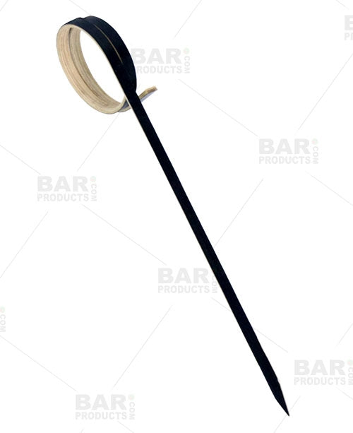 BarConic® Bamboo Cocktail Picks Set with Display Stand - 24pcs Reusable Drink Stirrers for Martini, Garnish, Appetizers & Party Decor - Perfect for Home Bars, Cocktail Parties & Wedding Receptions