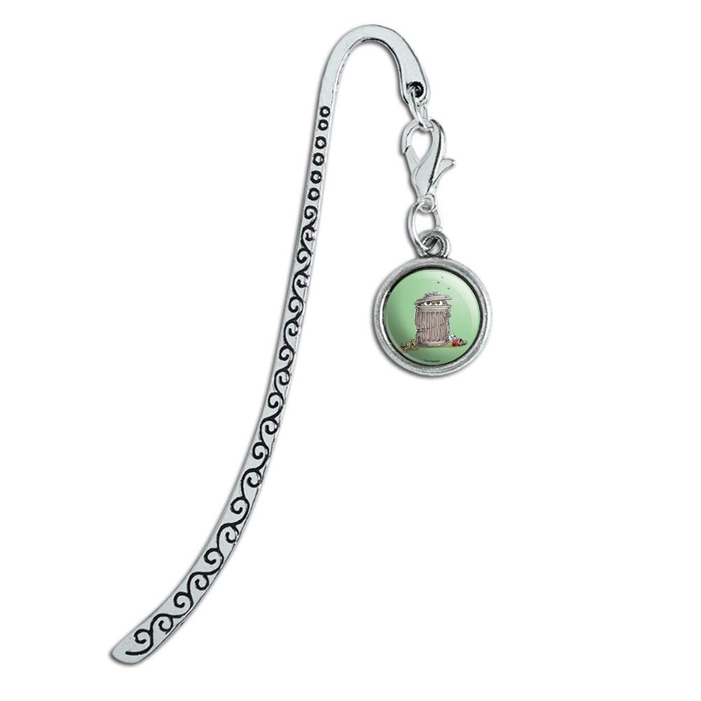Sesame Street Oscar The Grouch Metal Bookmark - Cute Trash Can Design Page Marker with Charm for Kids & Book Lovers - Perfect Gift for Reading, Collectors & Sesame Street Fans