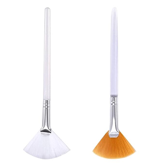 2Pcs Multicolor Makeup Brushes Set - Soft Nylon Bristles & Aluminum Handle for Foundation, Blush, Powder | Perfect for Professional Makeup Artists & Home Beauty Routines