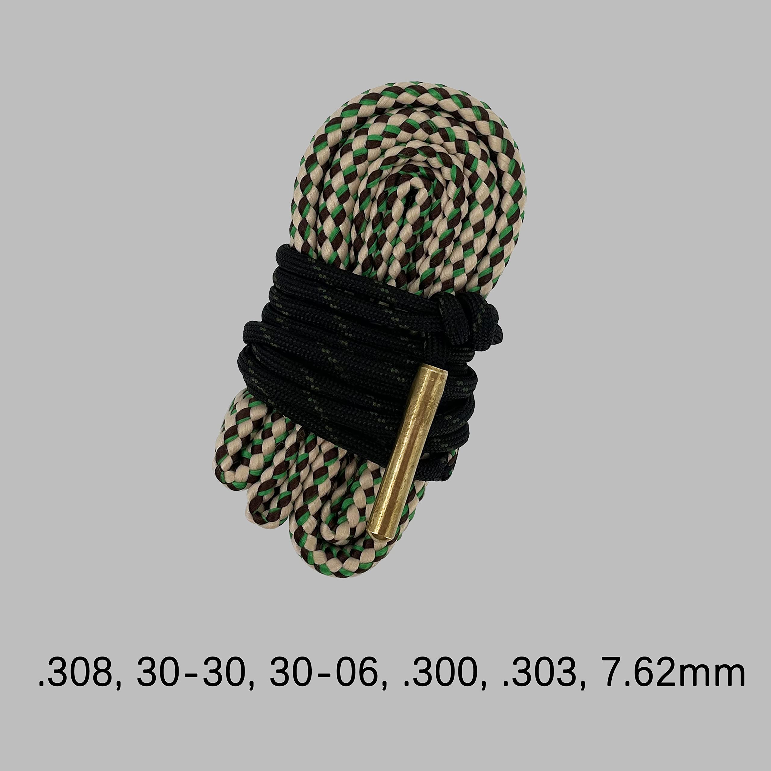 2 Pack Gun Cleaning Snake Rope - Rifle Bore Brush for Pistol, Handgun, Shotgun - Fits .22, .223, 5.56mm, .380, 9mm, 12GA, .308, .357, .44, .45 Caliber - Perfect for Range Day & Firearm Maintenance