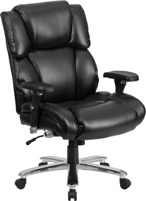 FLASH HERCULES Series 400 lb Capacity Big & Tall Executive Office Chair - Heavy Duty Ergonomic Chair with Adjustable Lumbar Support - Perfect for Long Work Hours, Gaming & Home Office Use