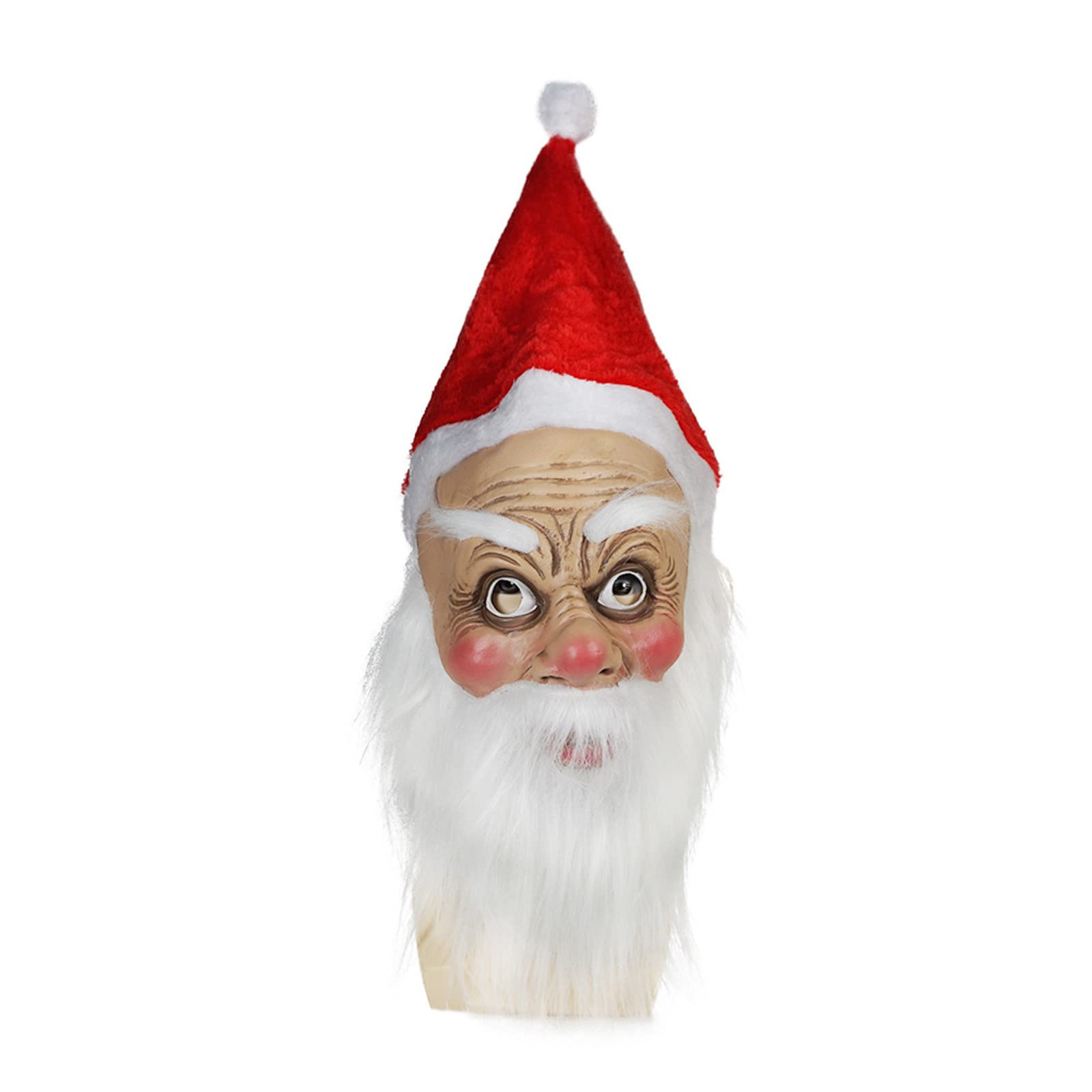 Latex Santa Mask for Christmas & Halloween Costume Parties - Fun Holiday Performance & Cosplay Accessory