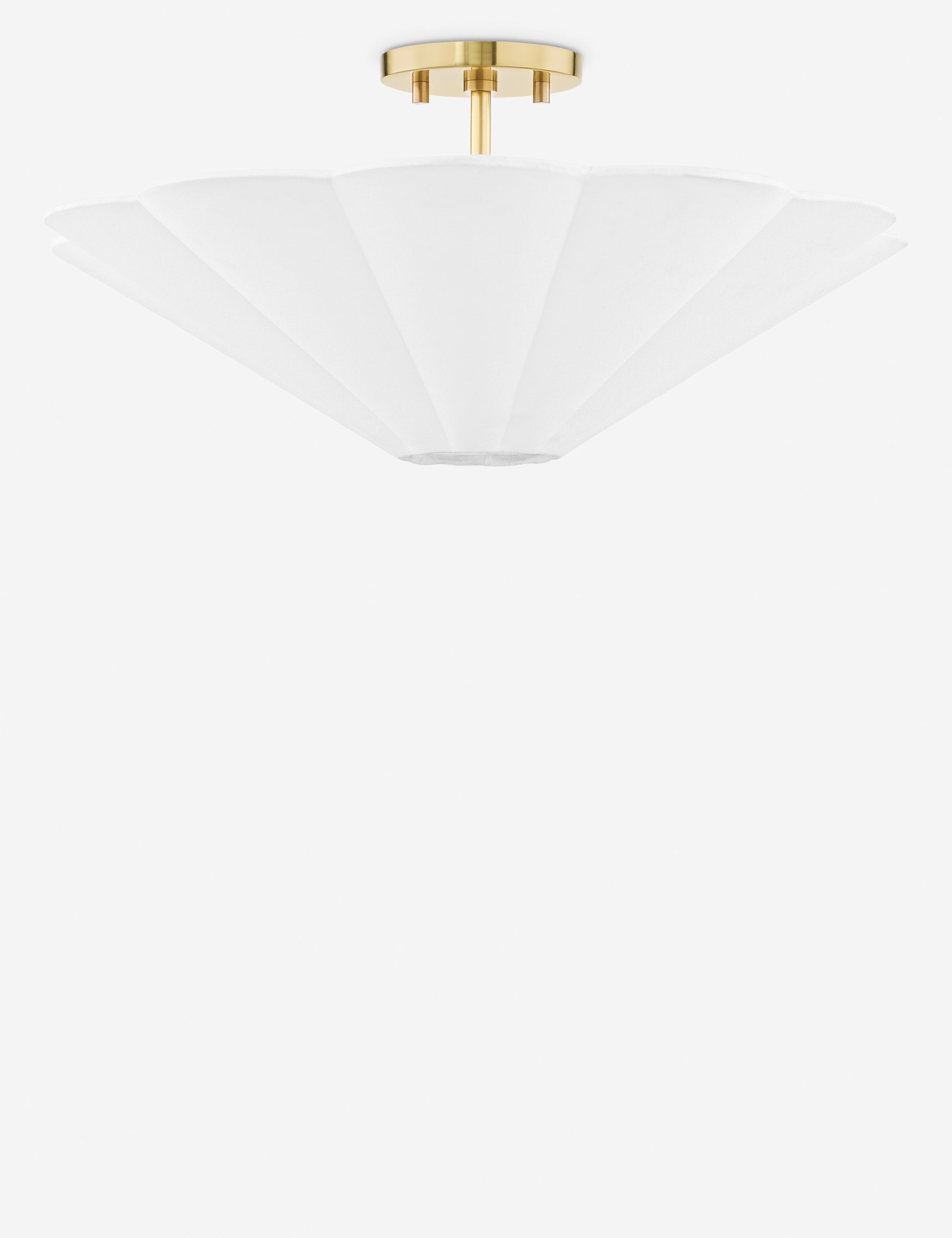 Modern Gabin Semi Flush Mount Light Fixture - Brushed Nickel Ceiling Light for Bedroom, Hallway & Kitchen - Energy Efficient LED Compatible