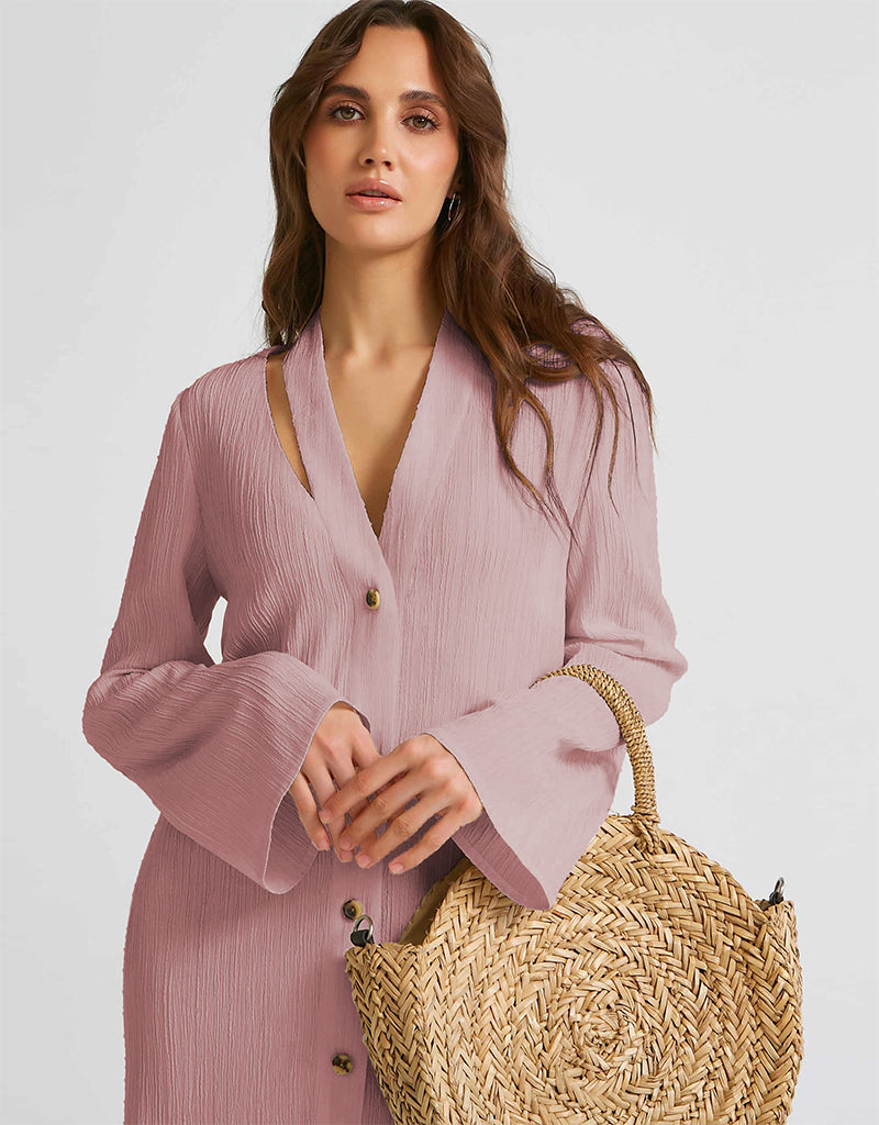 Elegant Baby Pink Designer Maxi Dress for Women - Perfect for Weddings, Parties & Special Occasions