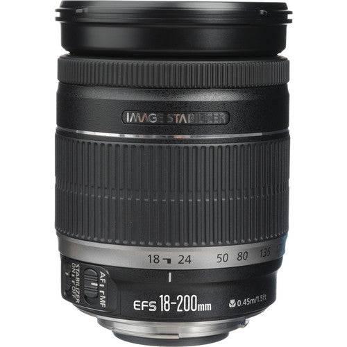 Canon EF-S 18-200mm f/3.5-5.6 IS Zoom Lens for DSLR Cameras - Perfect for Travel, Wildlife & Portrait Photography