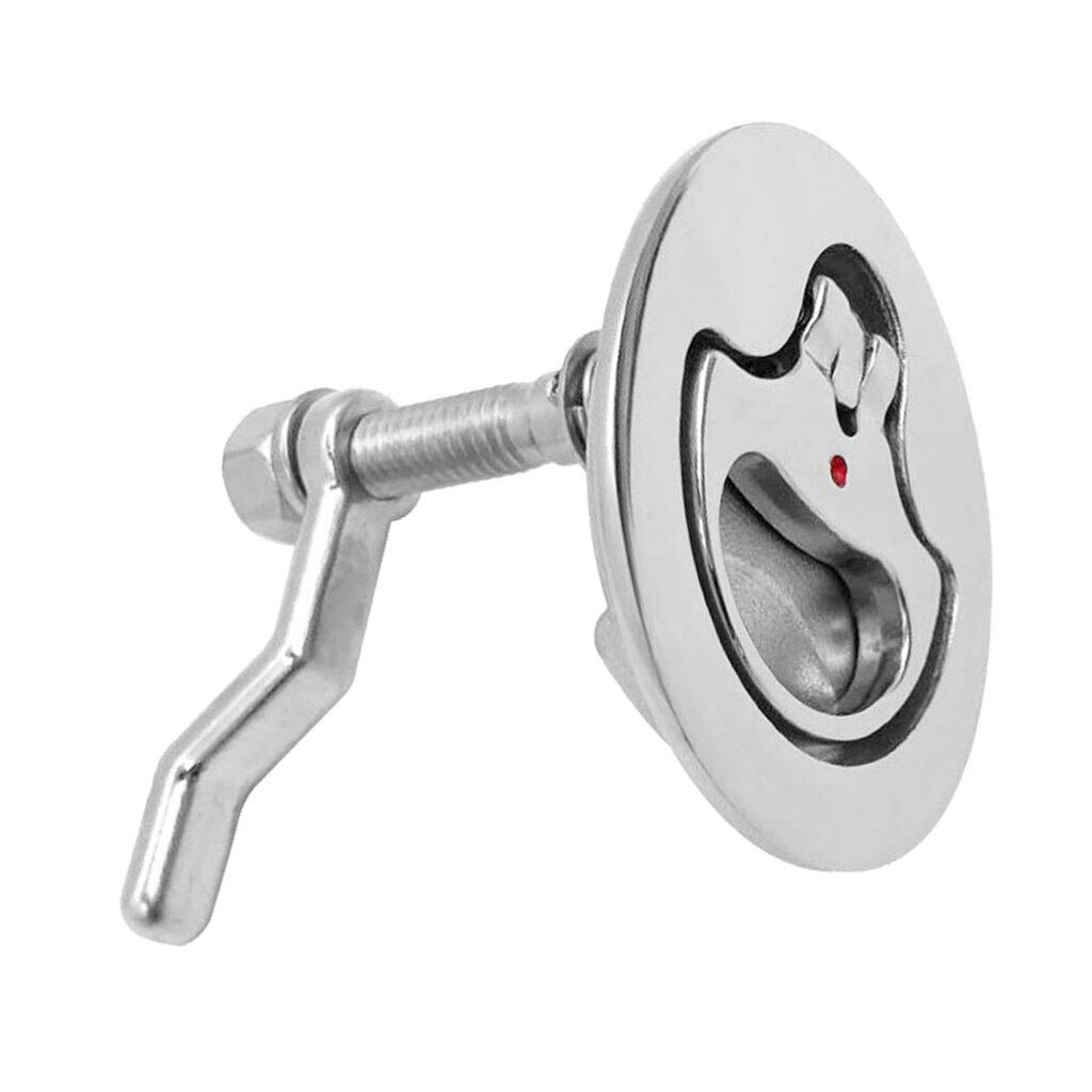 52mm 316 Stainless Steel Boat Hatch Handle - Flush Mount Cam Latch for Marine & RV Use