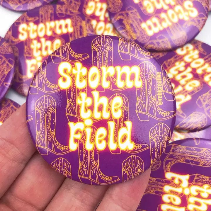 Purple Storm The Field Gameday Button - Premium Football Game Accessory for Tailgating & Fan Events | NCAA & NFL Team Spirit Gear