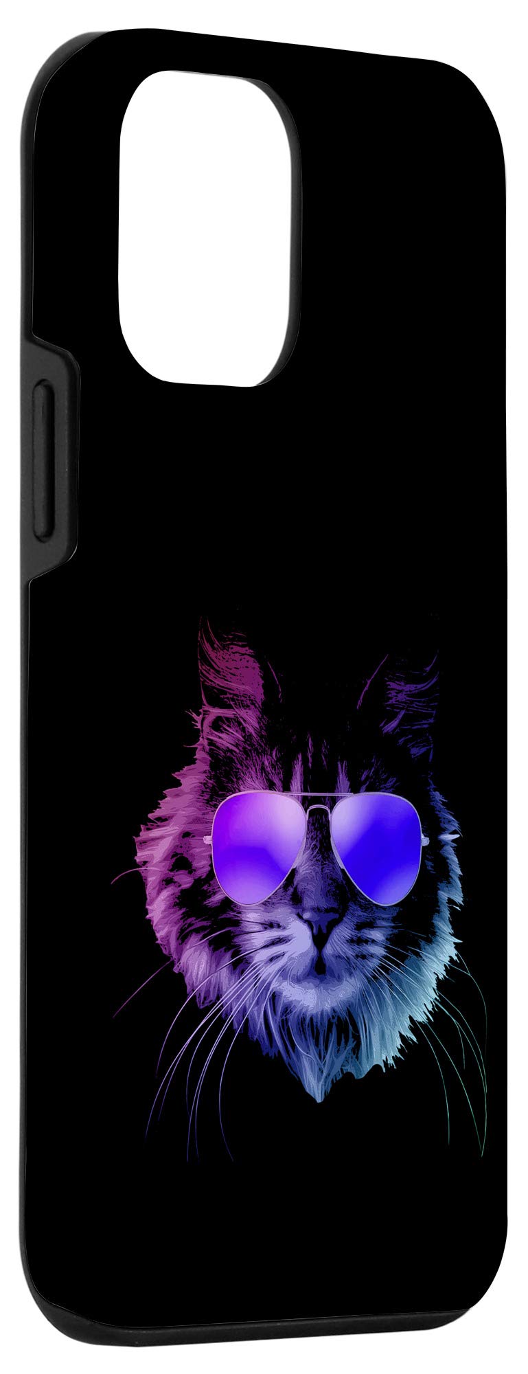 iPhone 12 Mini Cute Furry Cat Case with Sunglasses & Headphones - Protective Phone Cover for Daily Use, Travel & Gifts