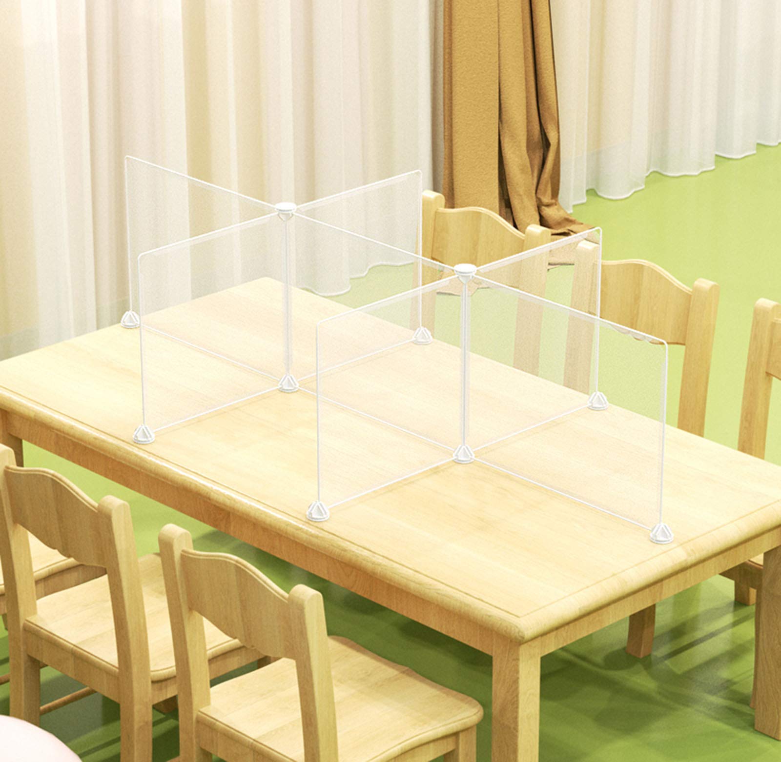T&P Clear Plastic Sneeze Guard Desk Shield - Portable Protective Screen for Students, Classrooms, Dining Tables & Office Desks - Anti-Sneeze Barrier for School, Restaurant & Work Safety (Multiple Sizes) - Perfect for Social Distancing in Education & Food Service Areas