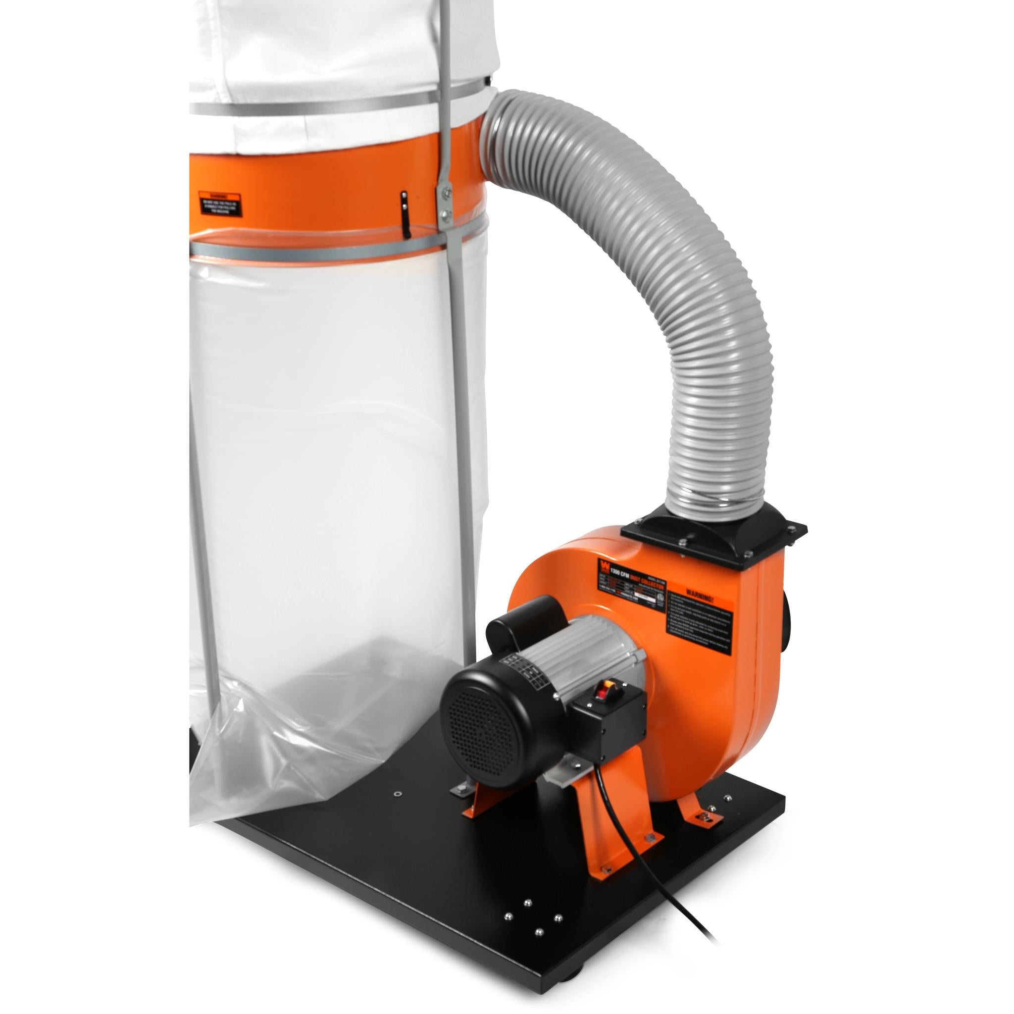 WEN DC1300 1300 CFM 14 Amp 5 Micron Woodworking Dust Collector with 50-Gallon Collection Bag & Mobile Base | For Wood Shops, DIY Projects & Home Workshops