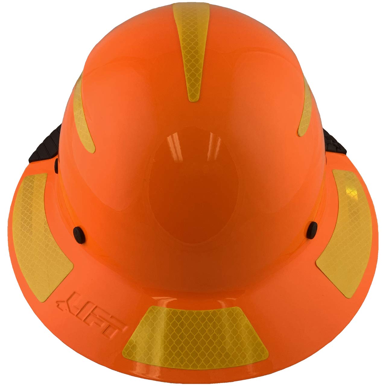 Fiberglass Composite Full Brim Safety Helmet - ANSI Certified Hi-Viz Orange Hard Hat with Reflective Decals & Tote Bag - Ideal for Construction, Industrial Work & Outdoor Safety