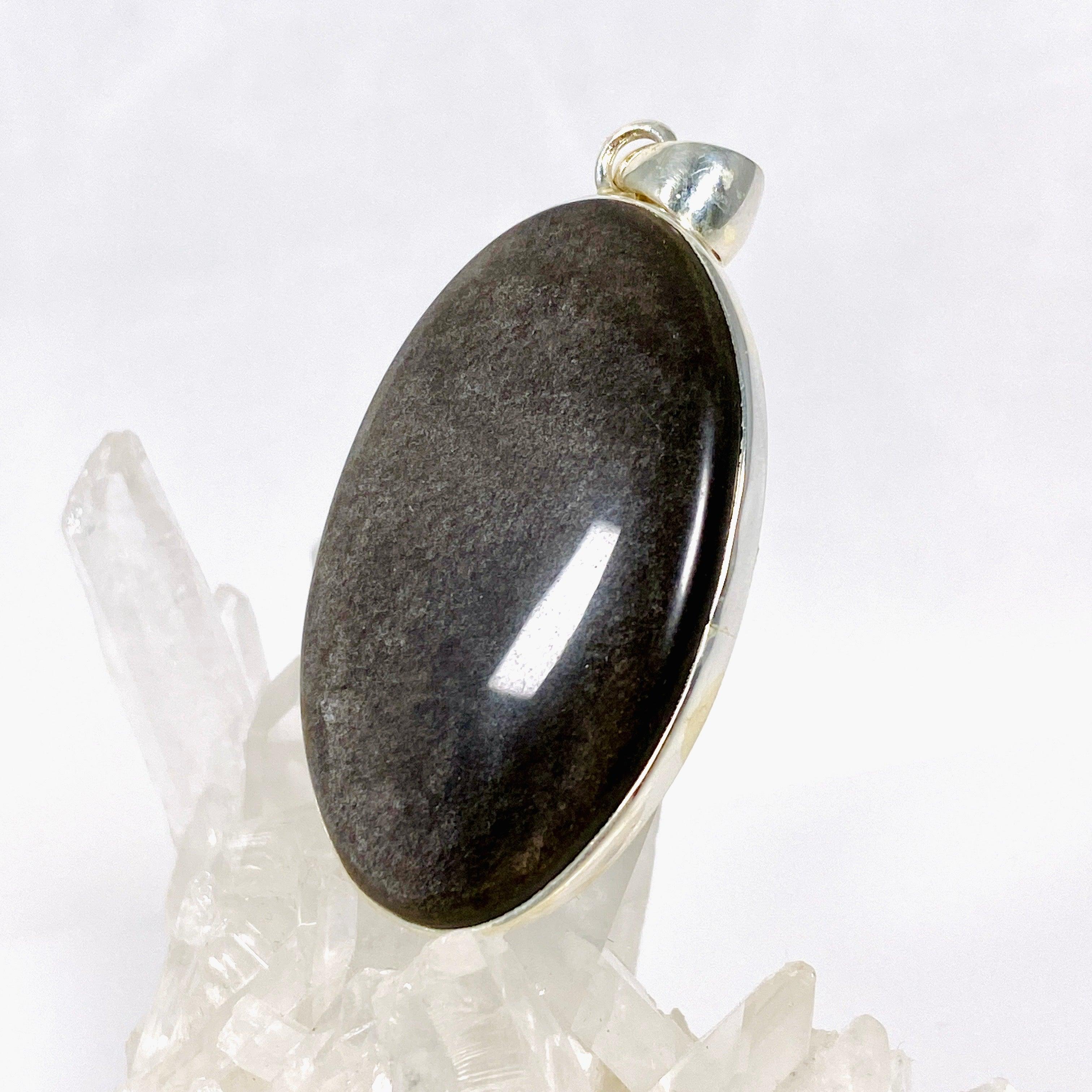 Goldsheen Obsidian Oval Pendant Necklace - Natural Stone Jewelry KPGJ3886 for Meditation, Healing & Spiritual Protection