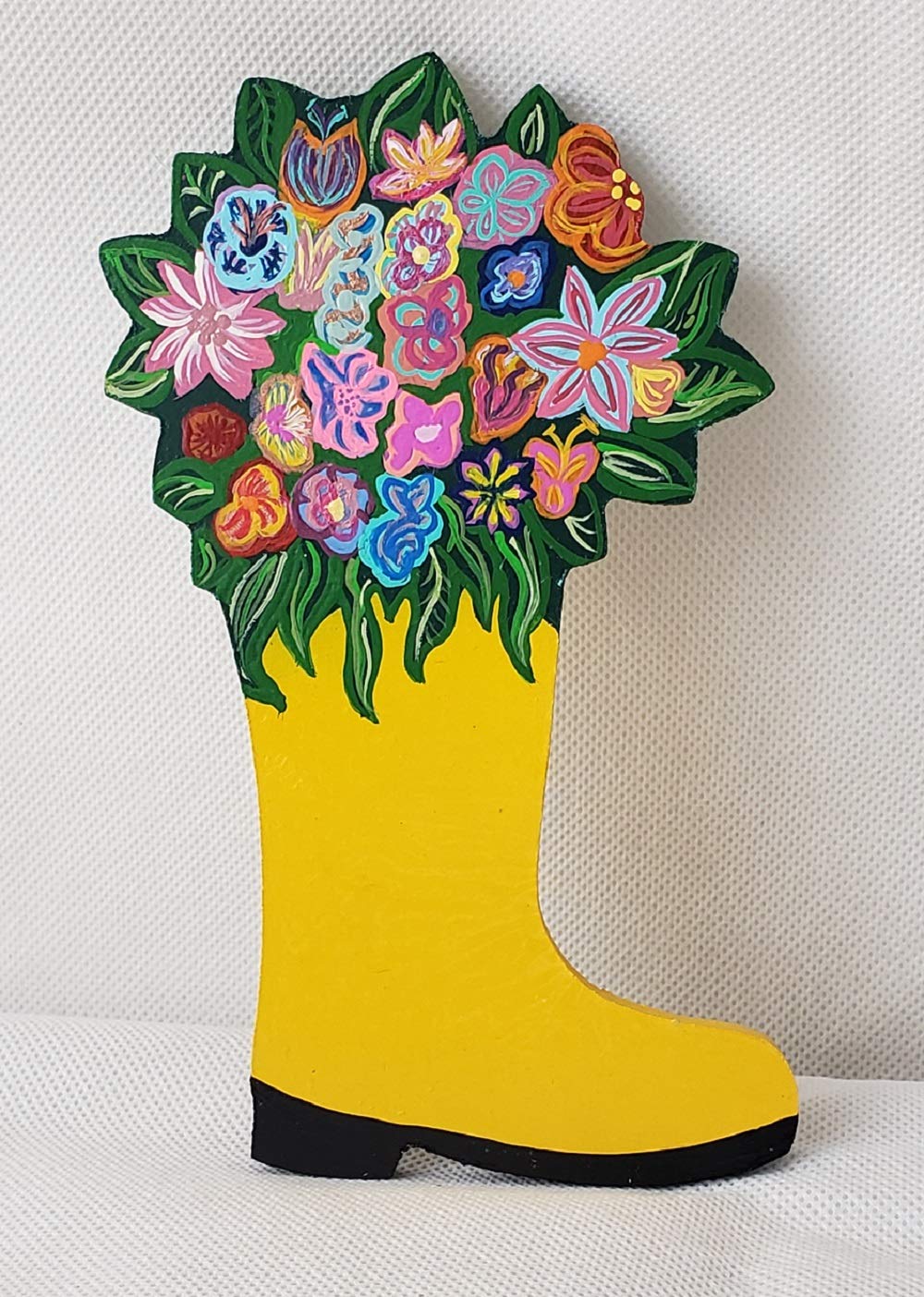 Stylish Unfinished Wood Rain Boots Cutout - 18