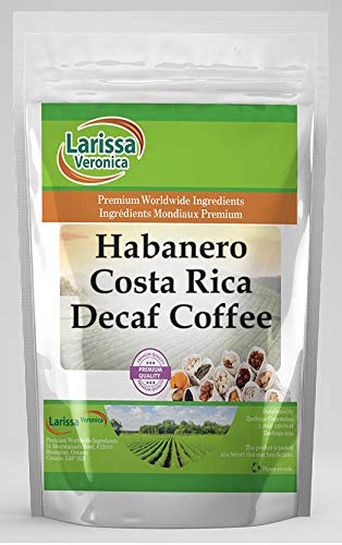 **Habanero Costa Rica Decaf Whole Coffee Beans - Gourmet Naturally Flavored Decaffeinated Coffee - 16 oz (ZIN: 552610) - Perfect for Morning Brews & Afternoon Relaxation**