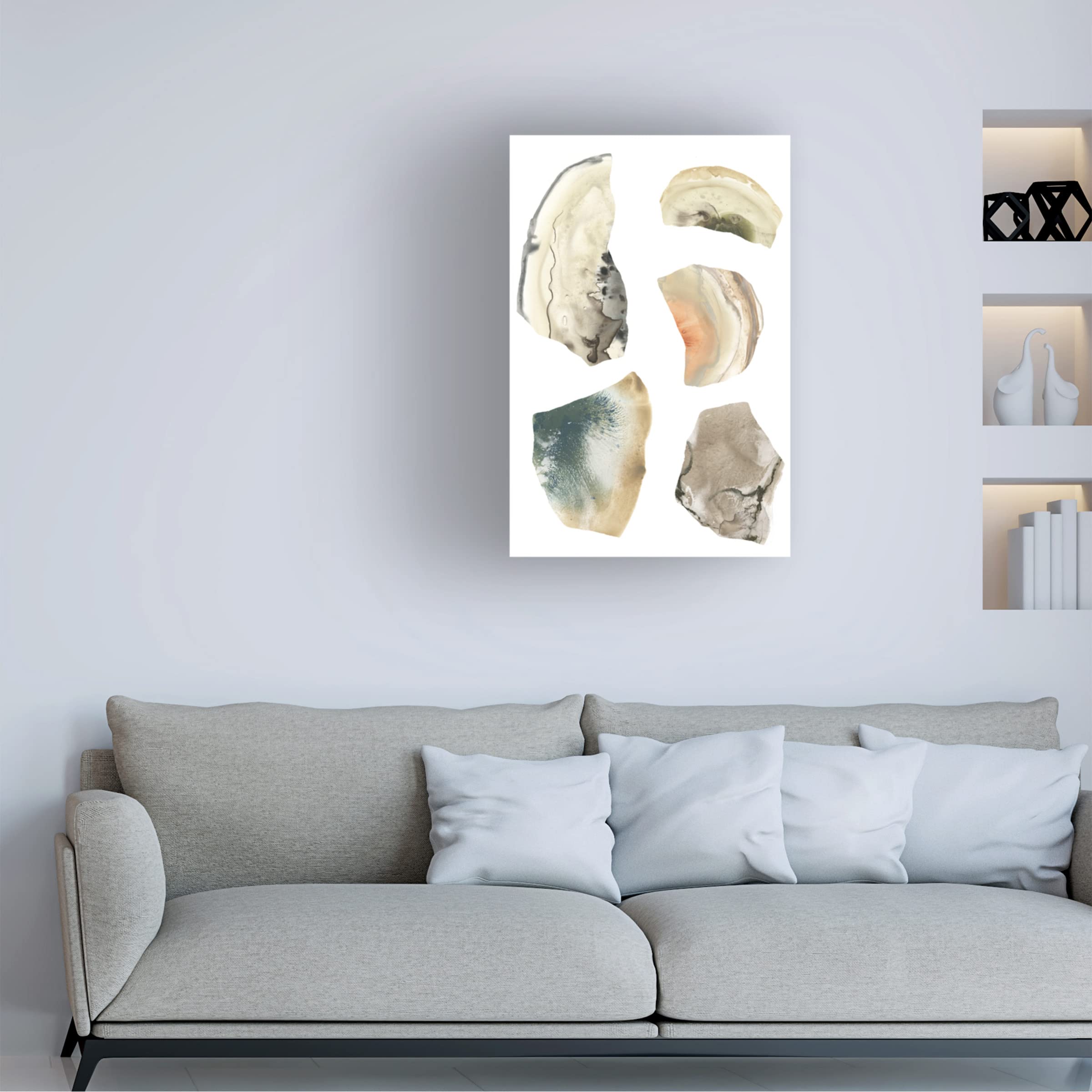Trademark Fine Art 'Geode Segments I' by June Erica Vess - Stunning Canvas Wall Art for Living Room, Bedroom & Office Decor