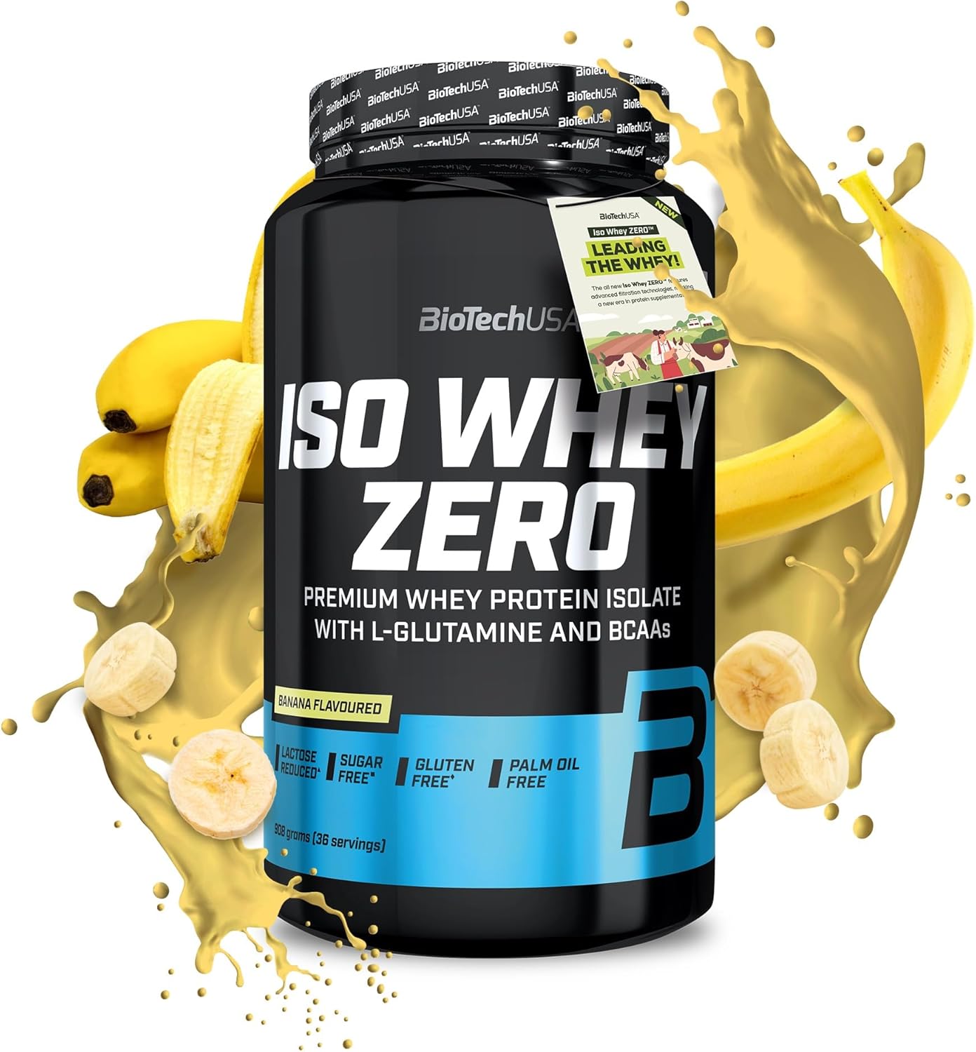 BioTechUSA Iso Whey Zero 908g - Premium Zero Carb Whey Protein Powder for Muscle Recovery & Growth - Ideal for Post-Workout, Gym & Fitness Enthusiasts