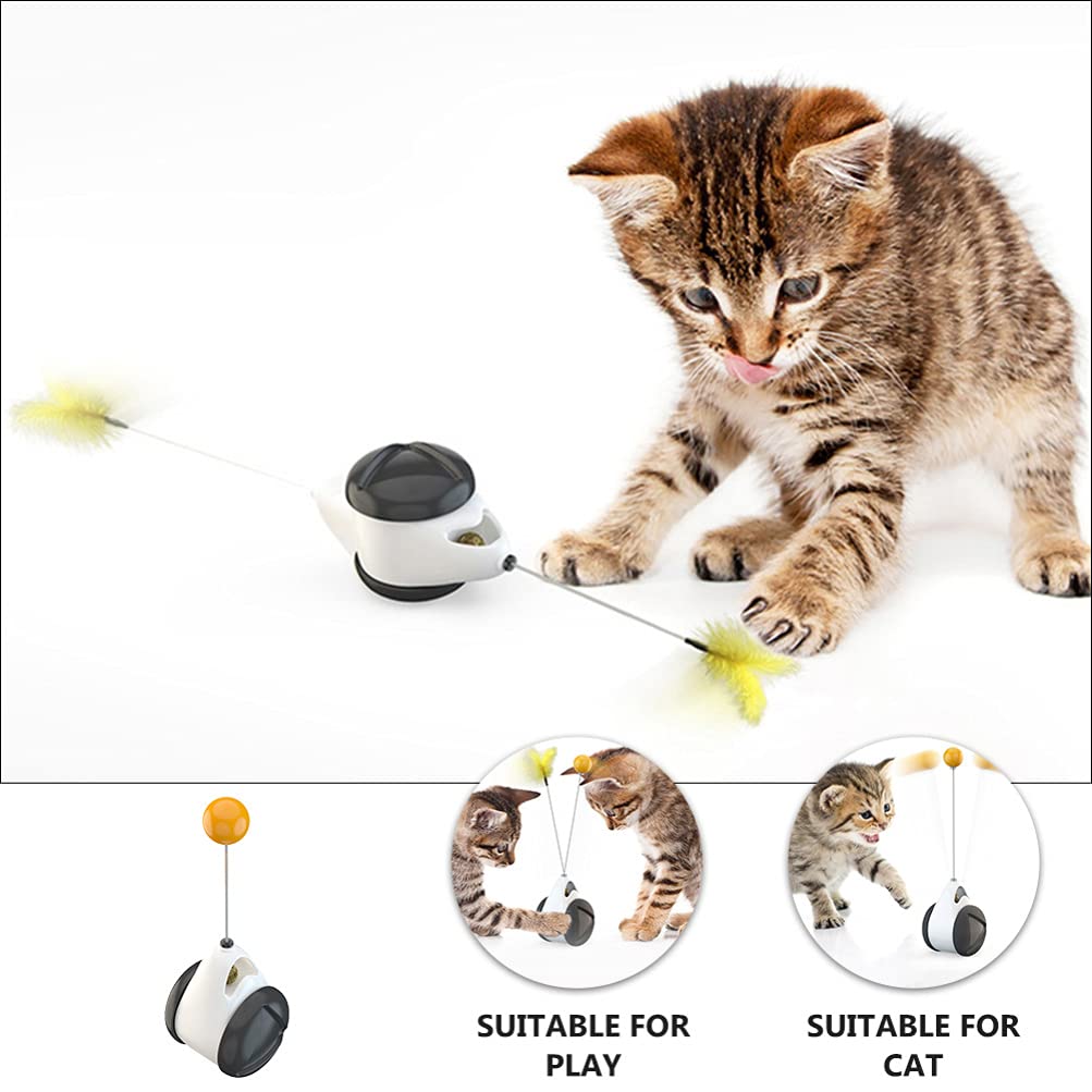 Balacoo Interactive Kitten Toys with Rotating Balance Swing & Rolling Balls - Fun Cat Chaser Training Toy for Playful Kittens - Perfect for Indoor Play, Exercise, and Bonding with Your Pet