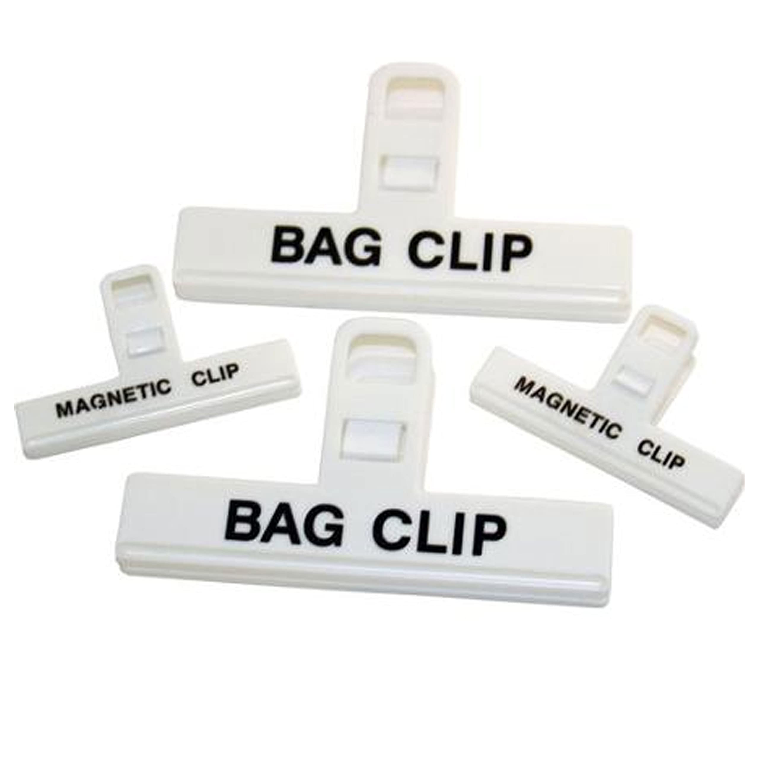 4-Piece Magnetic Food Storage Bag Clips - Multi-Purpose Mini Sealing Clips for Chips, Snacks & More - Perfect for Kitchen, Picnics & Travel Organization