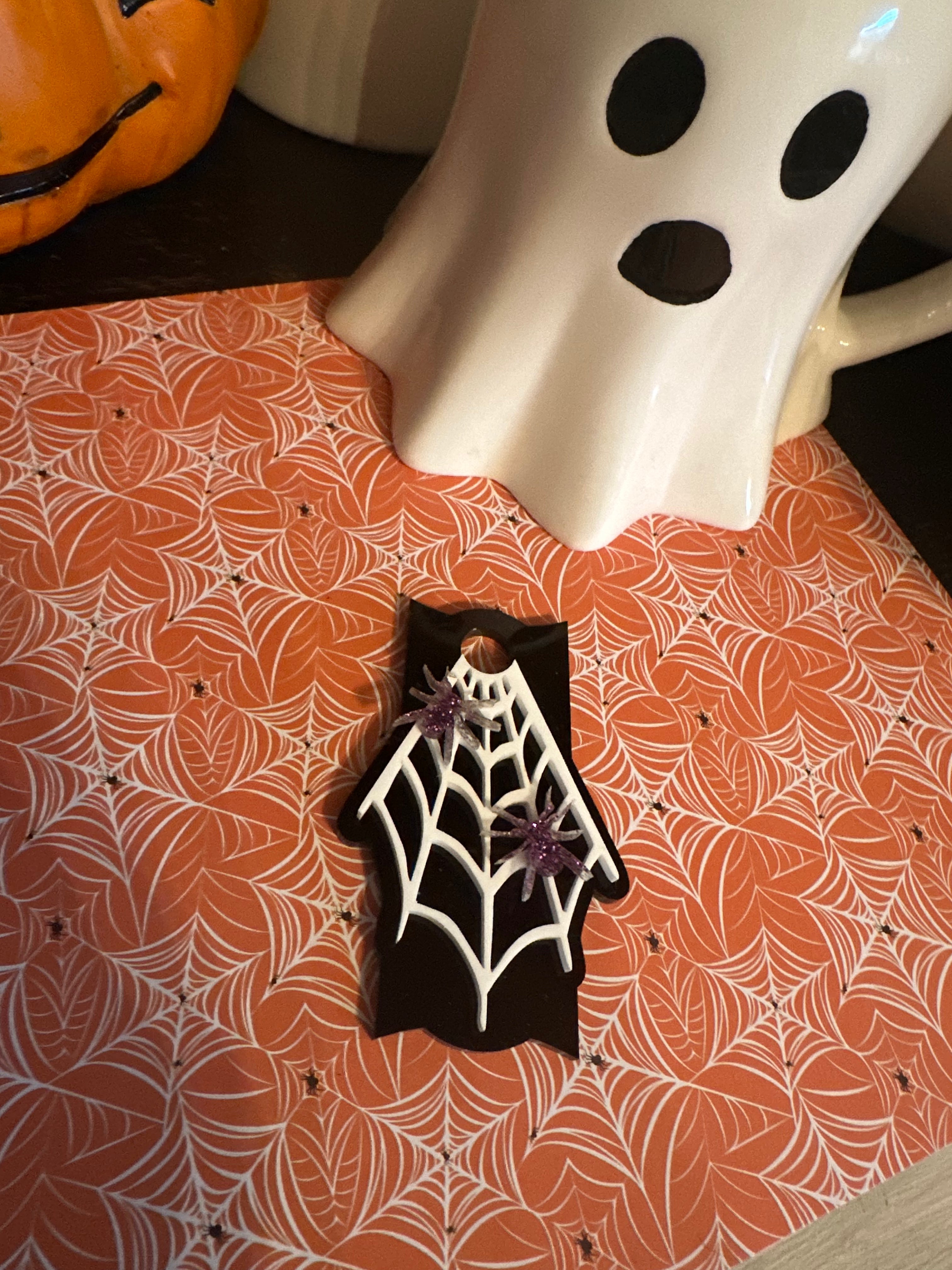 Spider Web Topper for Halloween Decorations - Scary Spider Web Tree Topper for Christmas & Halloween Party Decor