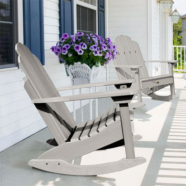 Premium Outdoor Classic Westport Adirondack Rocking Chair - All-Weather Resistant, Comfortable Patio & Garden Rocking Chair for Porch, Deck, Backyard Relaxation