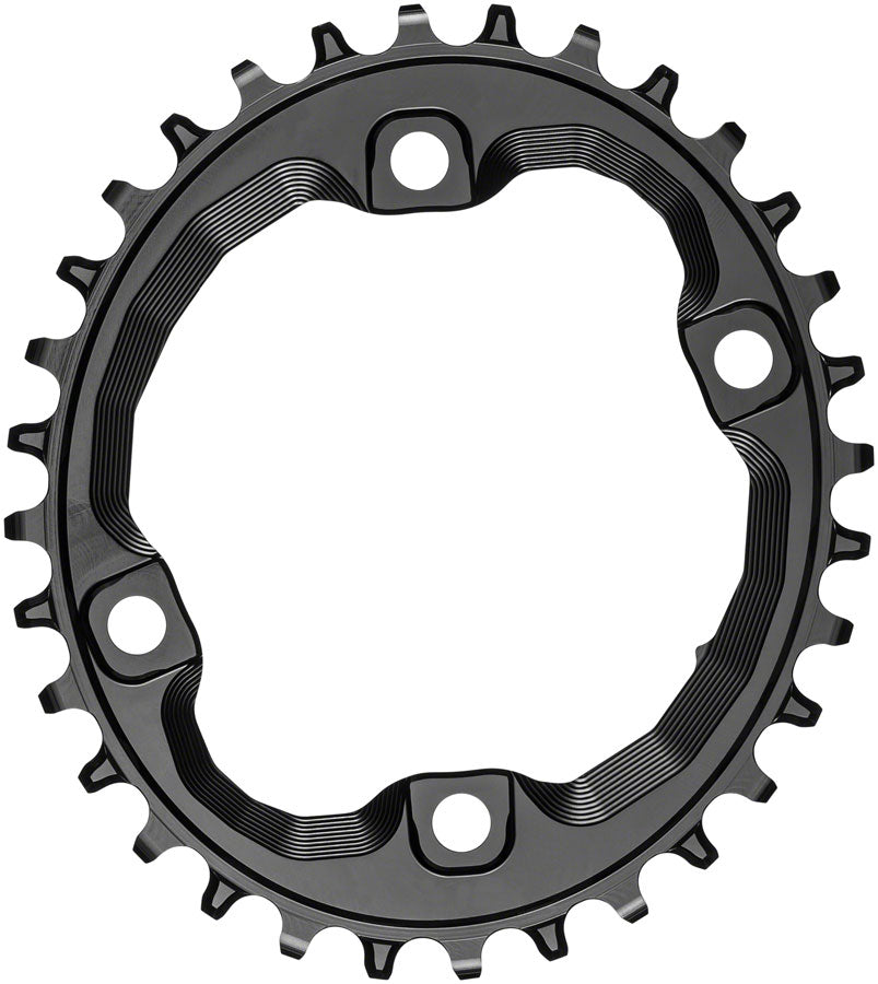 AbsoluteBLACK 30T Oval Chainring - 96mm Asymmetric 4-Bolt for 12-Speed Bikes - Lightweight Aluminum MTB Chainring (Black) | Perfect for Mountain Biking, Trail Riding & Performance Cycling