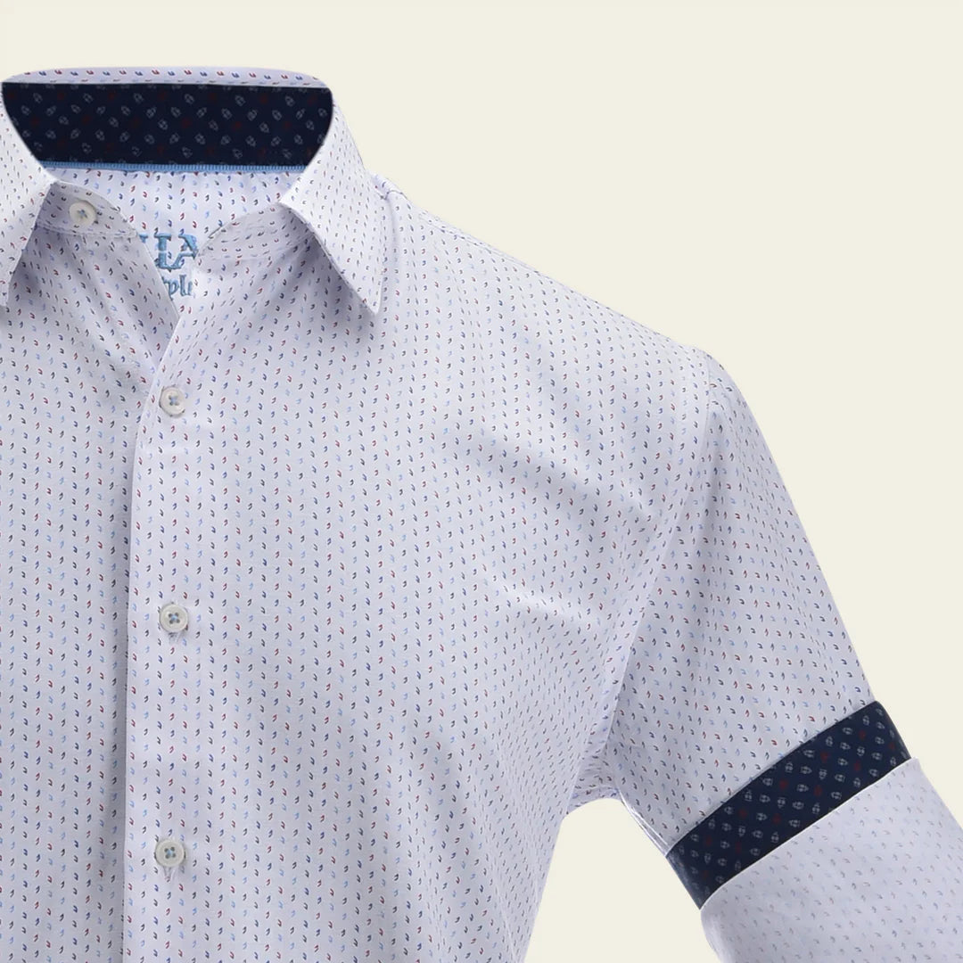 CM21060 Men's Cuadra White Dress Shirt - Slim Fit Formal Business Shirt for Office, Wedding & Special Occasions