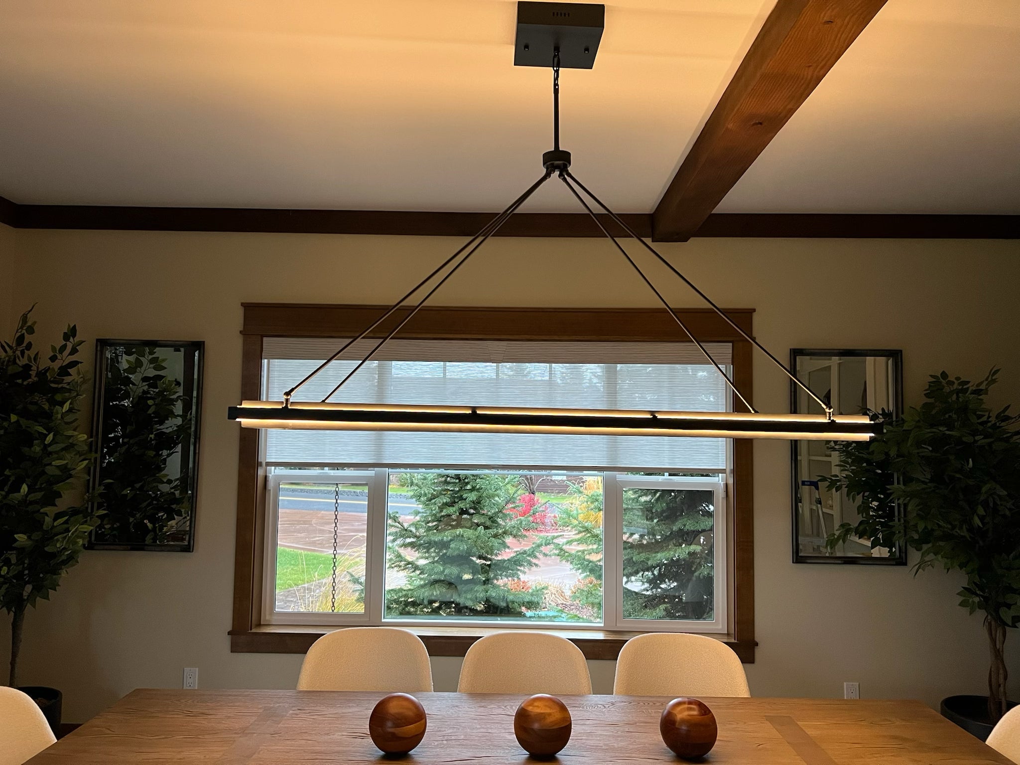 Yeelen Modern Rectangular Chandelier - 50W/62W LED Crystal Ceiling Light Fixture for Dining Room, Living Room & Bedroom Lighting