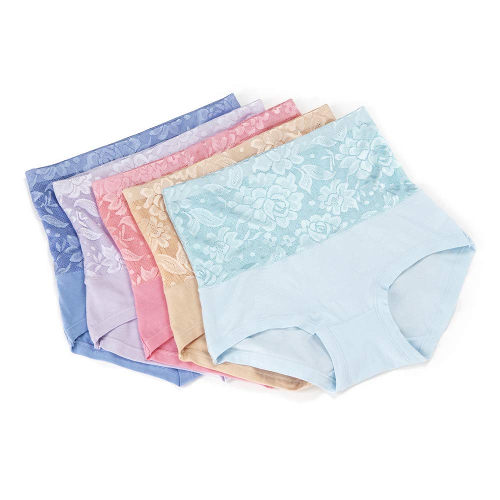 Women's High Waist Cotton Underwear 5-Pack - Soft Stretch Full Coverage Briefs for Comfort & Support | Fast 5-7 Day Delivery | Perfect for Everyday Wear, Yoga & Lounge