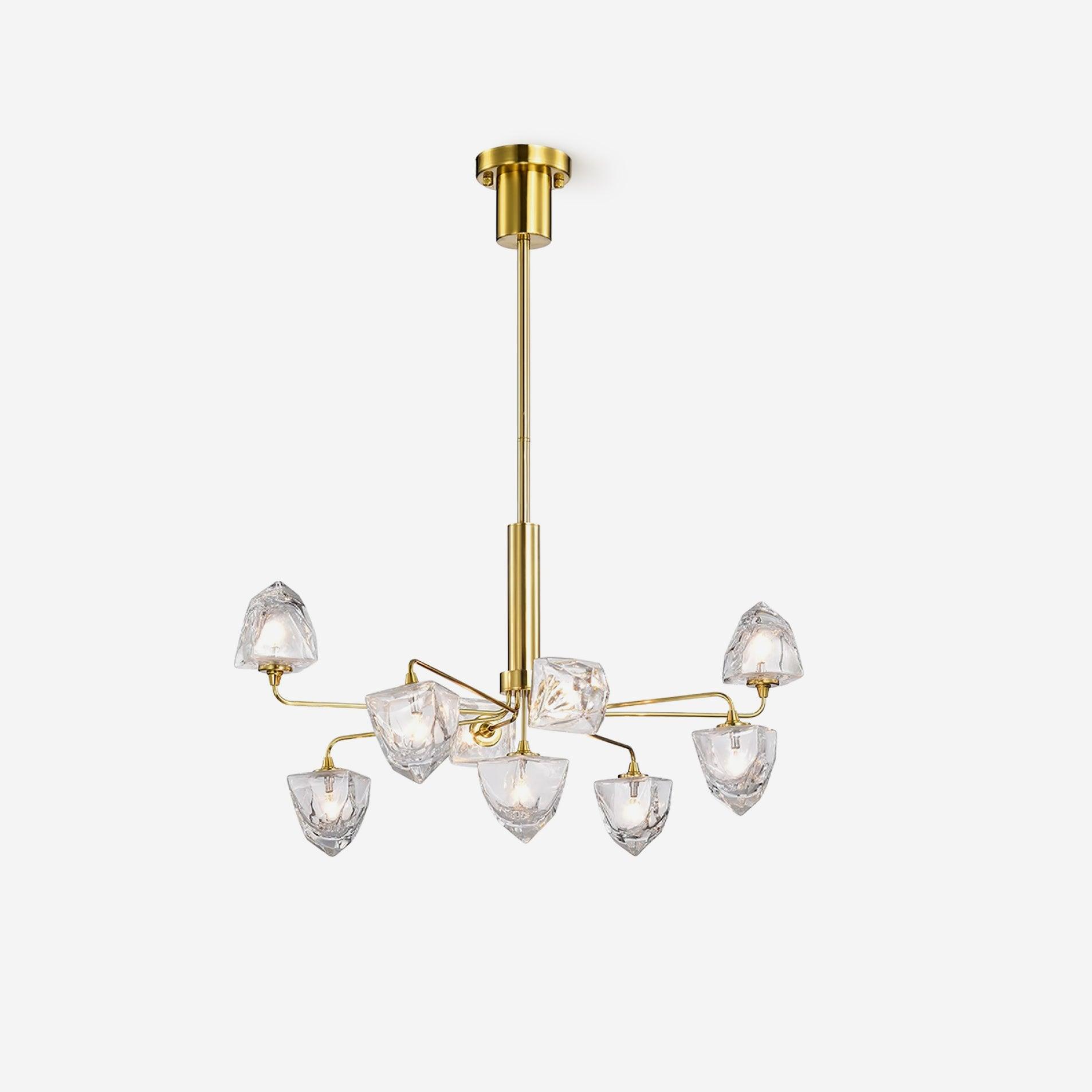 Zevin Crystal Chandelier - Elegant Modern Ceiling Light Fixture for Dining Room, Living Room & Bedroom | Perfect for Home Decor & Wedding Events