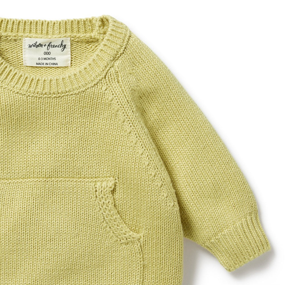 Cozy Endive Knitted Pocket Sweater for Women - Soft Winter Pullover with Pockets - Perfect for Casual Outfits, Office Wear & Holiday Gatherings