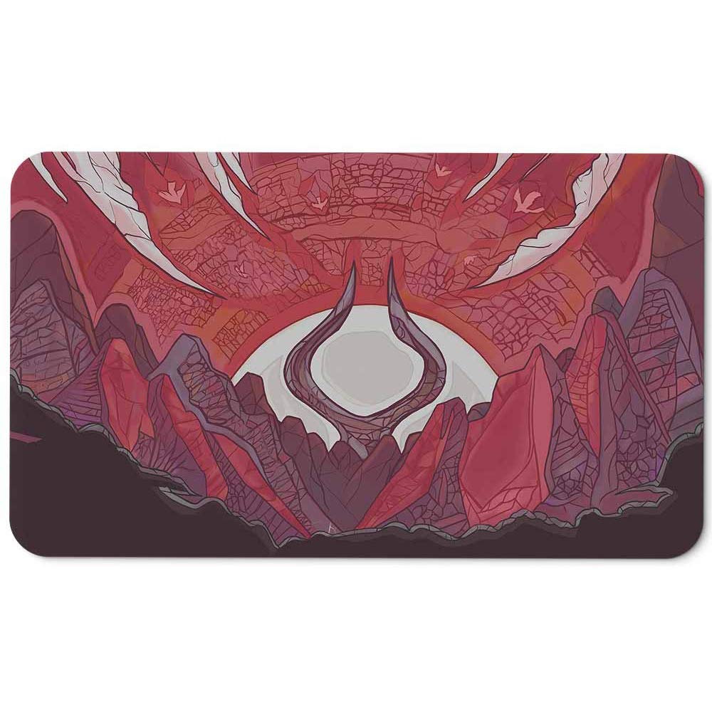 Paramint Mountain Mana Scenery Stained Glass MTG Playmat - Magic The Gathering Playmat for MTG, YuGiOh, Pokemon TCG Games - Premium Original Art Gaming Mat & Accessories - Perfect for Card Game Tournaments & Home Gaming Sessions