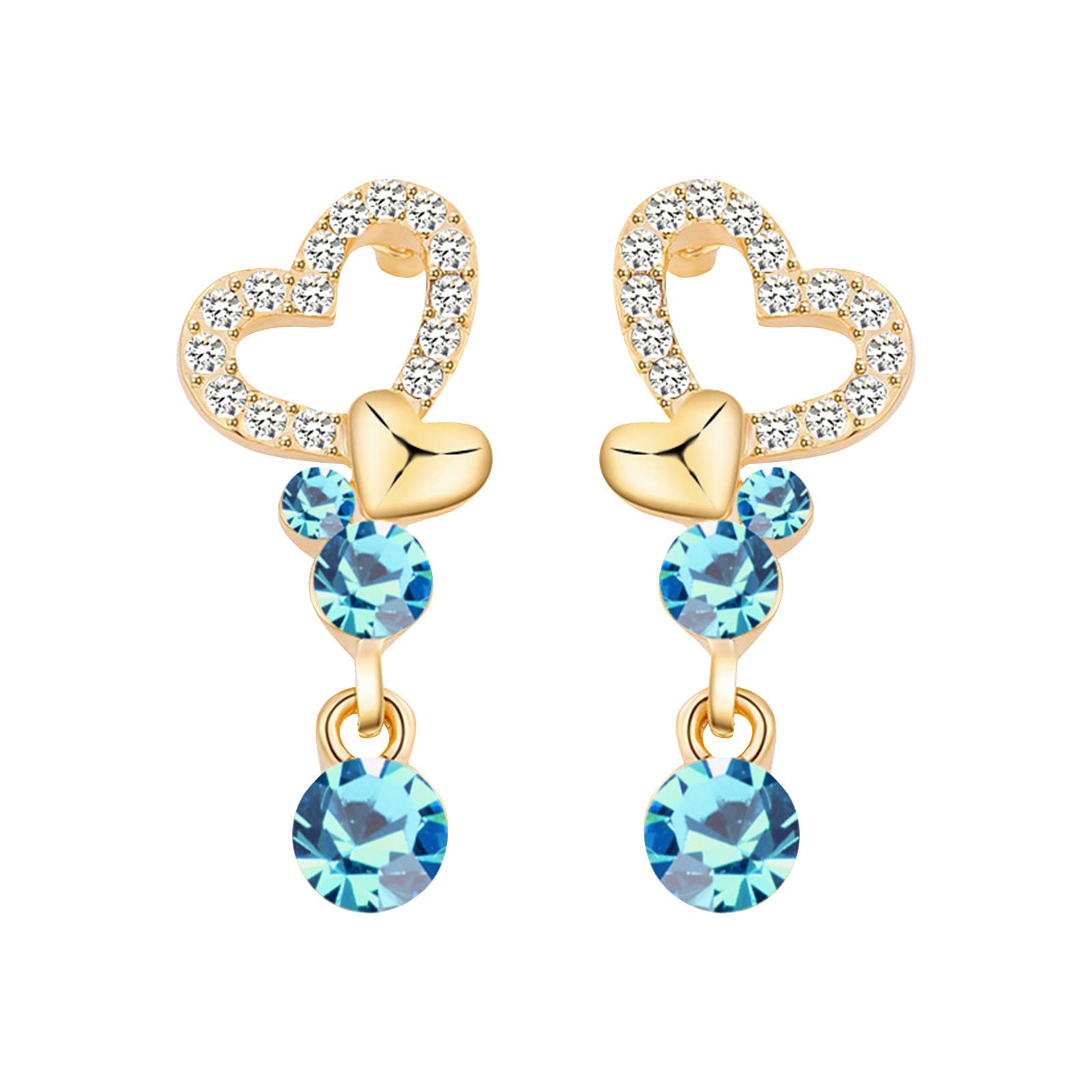 Premium Geometric Crystal Green Leaf Stud Earrings for Women - Elegant Diamond Jewelry for Everyday Wear & Special Occasions
