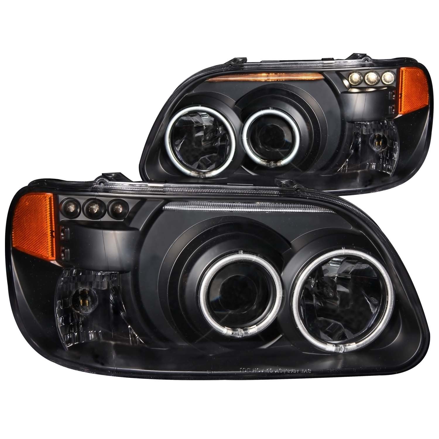 Anzo USA 111132 Ford Explorer Projector Headlight Assembly - 1PC Black Clear Amber LED Headlights (Pair) - Perfect for Off-Roading & Night Driving Upgrades