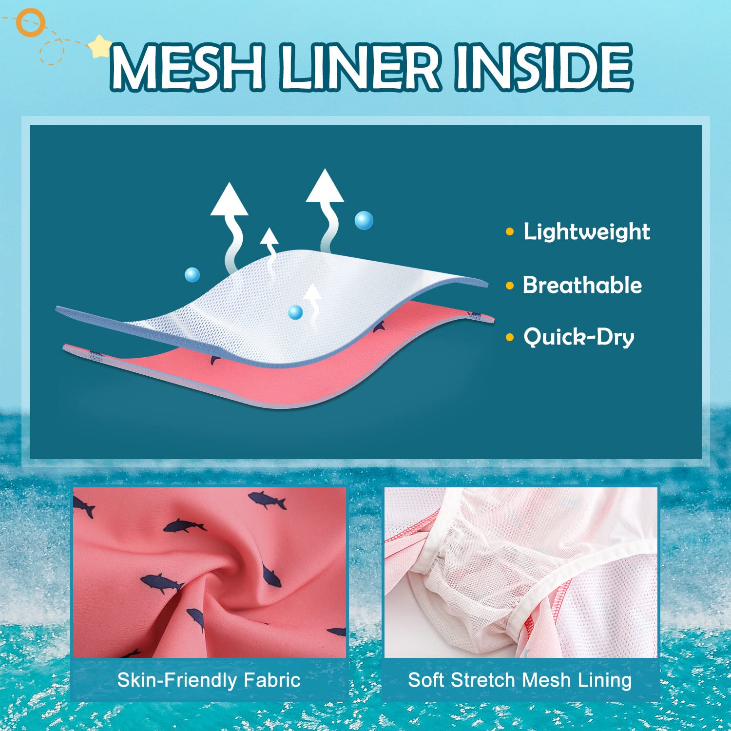 **HODOSPORTS Boys Swim Trunks - Quick-Dry Bathing Suits with Pockets for Swimming, Beach & Pool Play**    (优化点：   1. 符合SEO规范，包含核心关键词