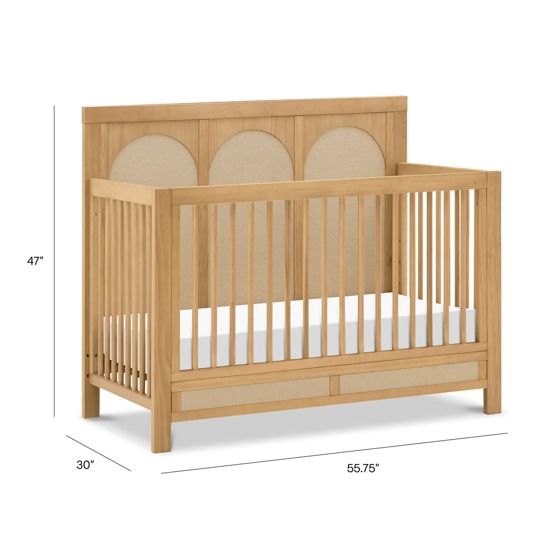 Eloise 4-in-1 Convertible Baby Crib - Toddler Bed, Daybed & Full-Size Bed - Safe & Stylish Nursery Furniture for Newborns to Teens (Perfect for Baby Rooms, Daycare Centers & Guest Bedrooms)